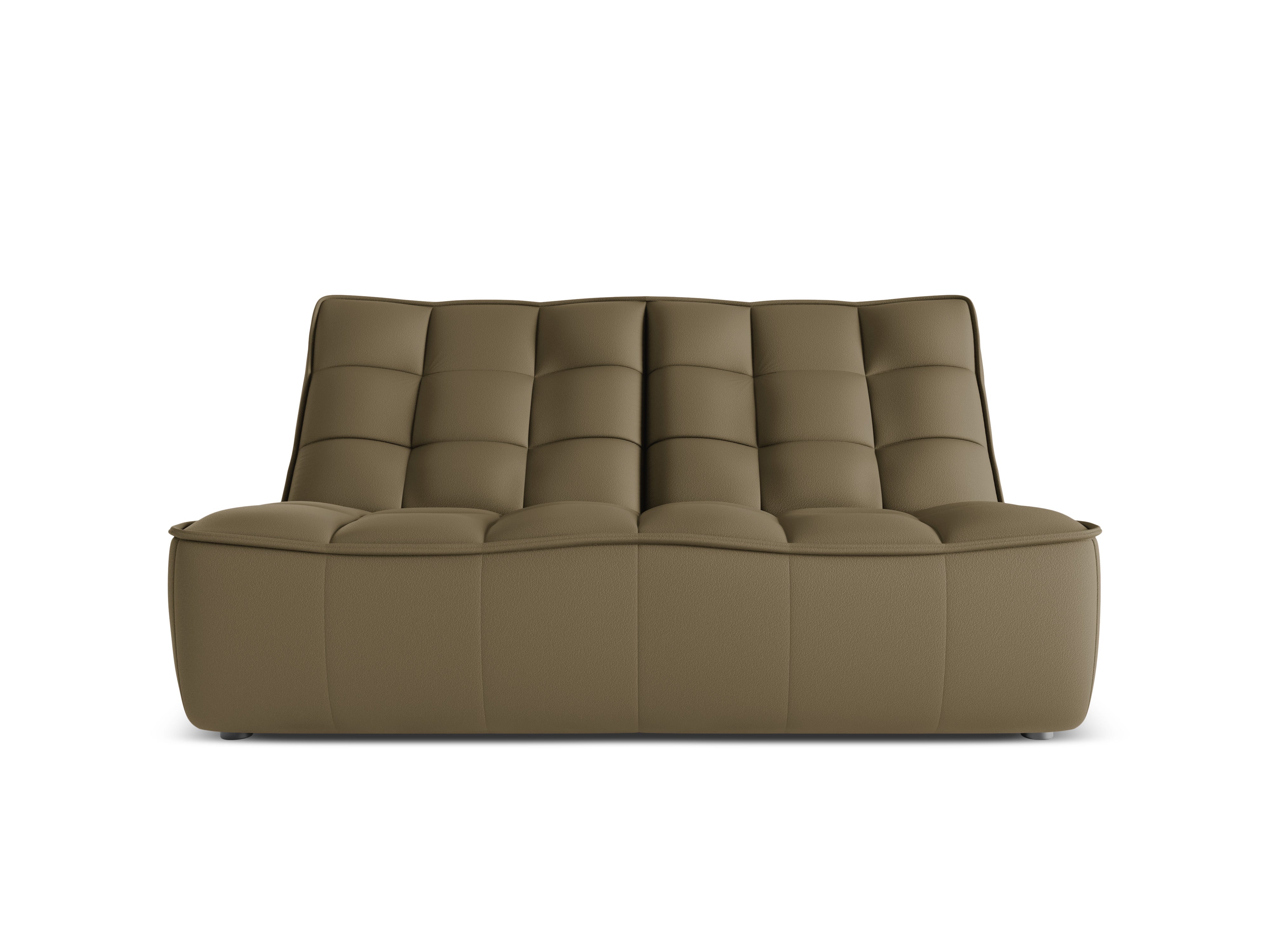 Sofa skórzana 2-osobowa MONI oliwkowy, Maison Heritage, Eye on Design