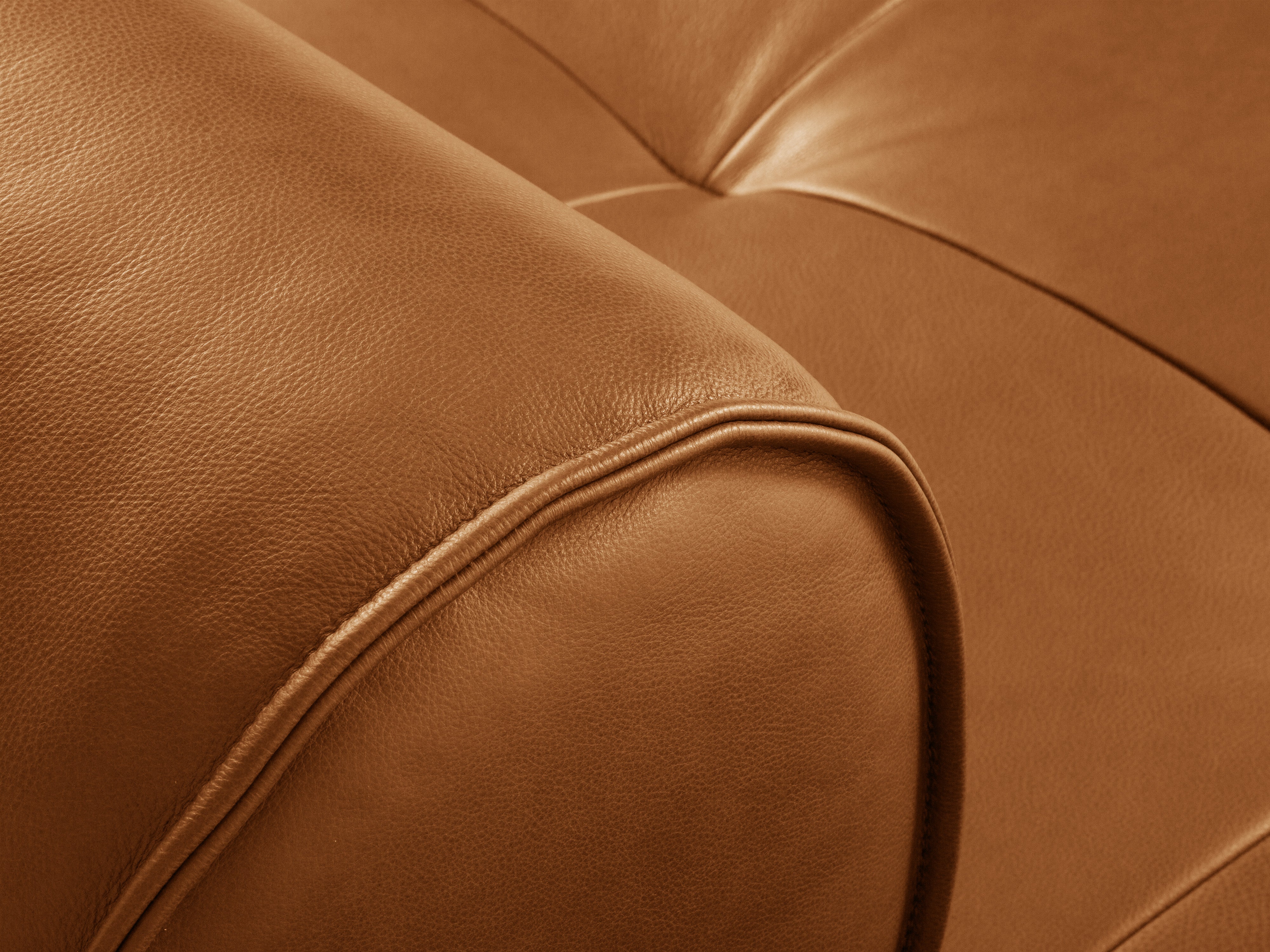 Sofa skórzana 3-osobowa LILY koniakowy, Maison Heritage, Eye on Design