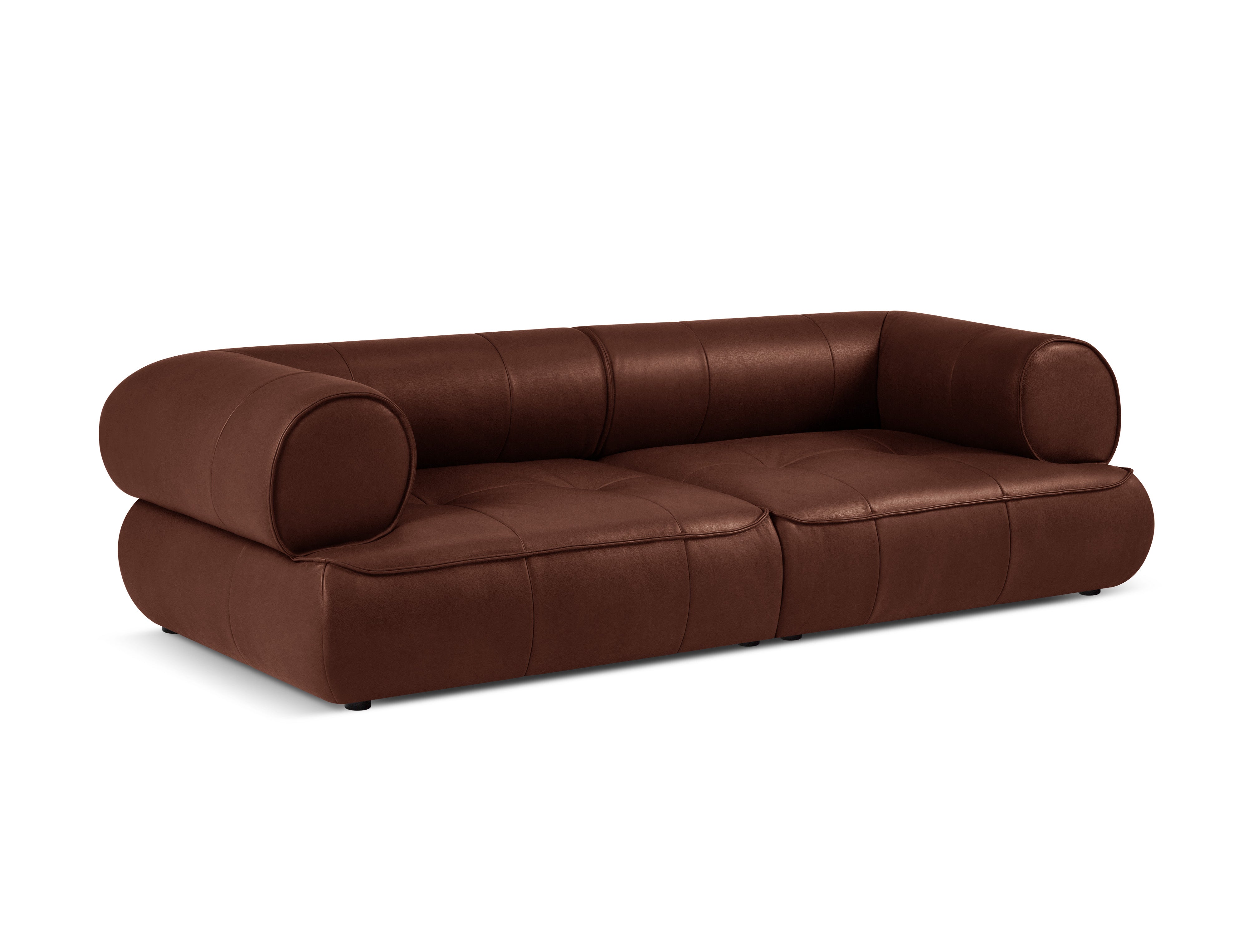 Sofa skórzana 3-osobowa LILY brązowy, Maison Heritage, Eye on Design