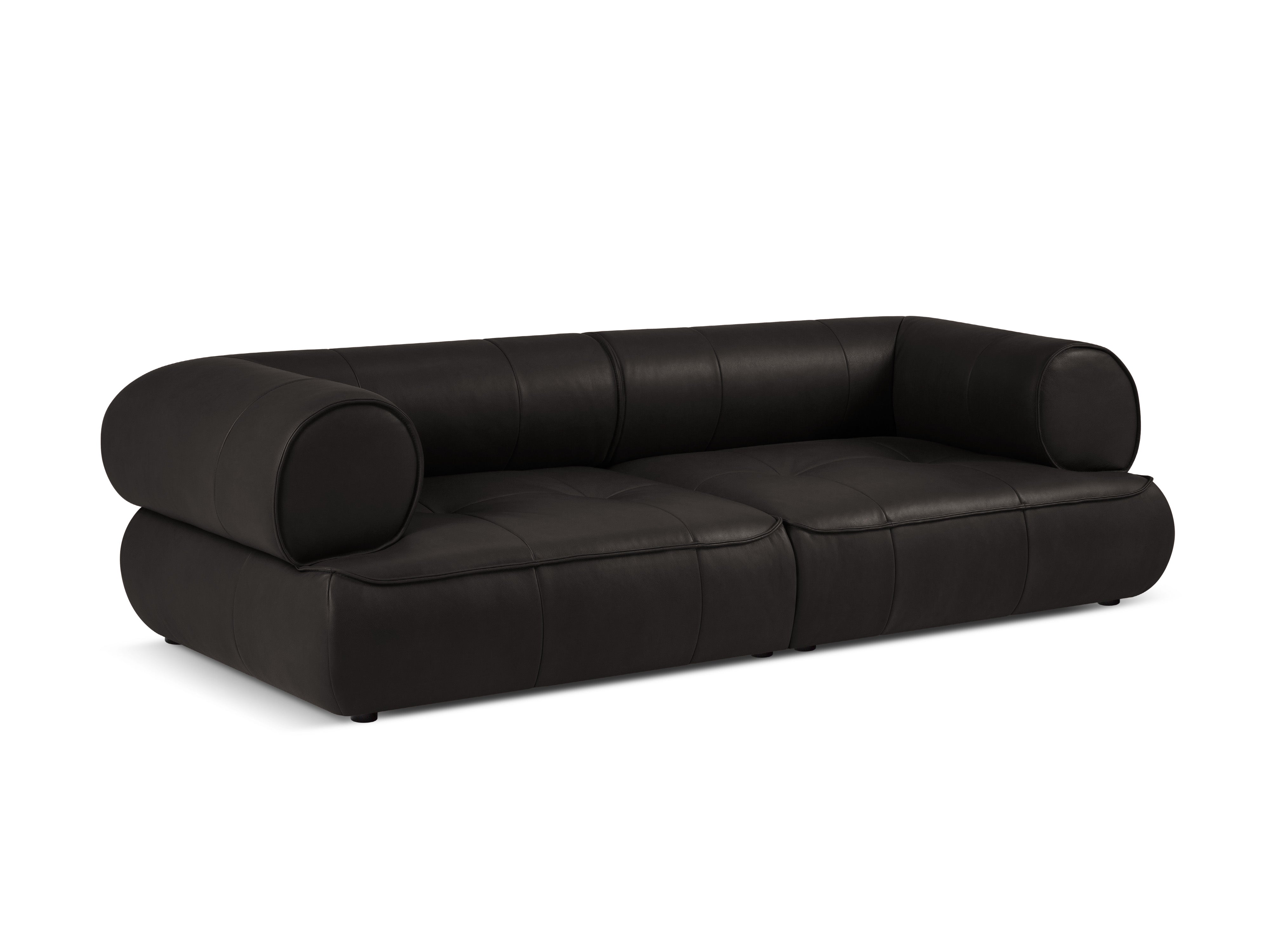 Sofa skórzana 3-osobowa LILY czarny, Maison Heritage, Eye on Design