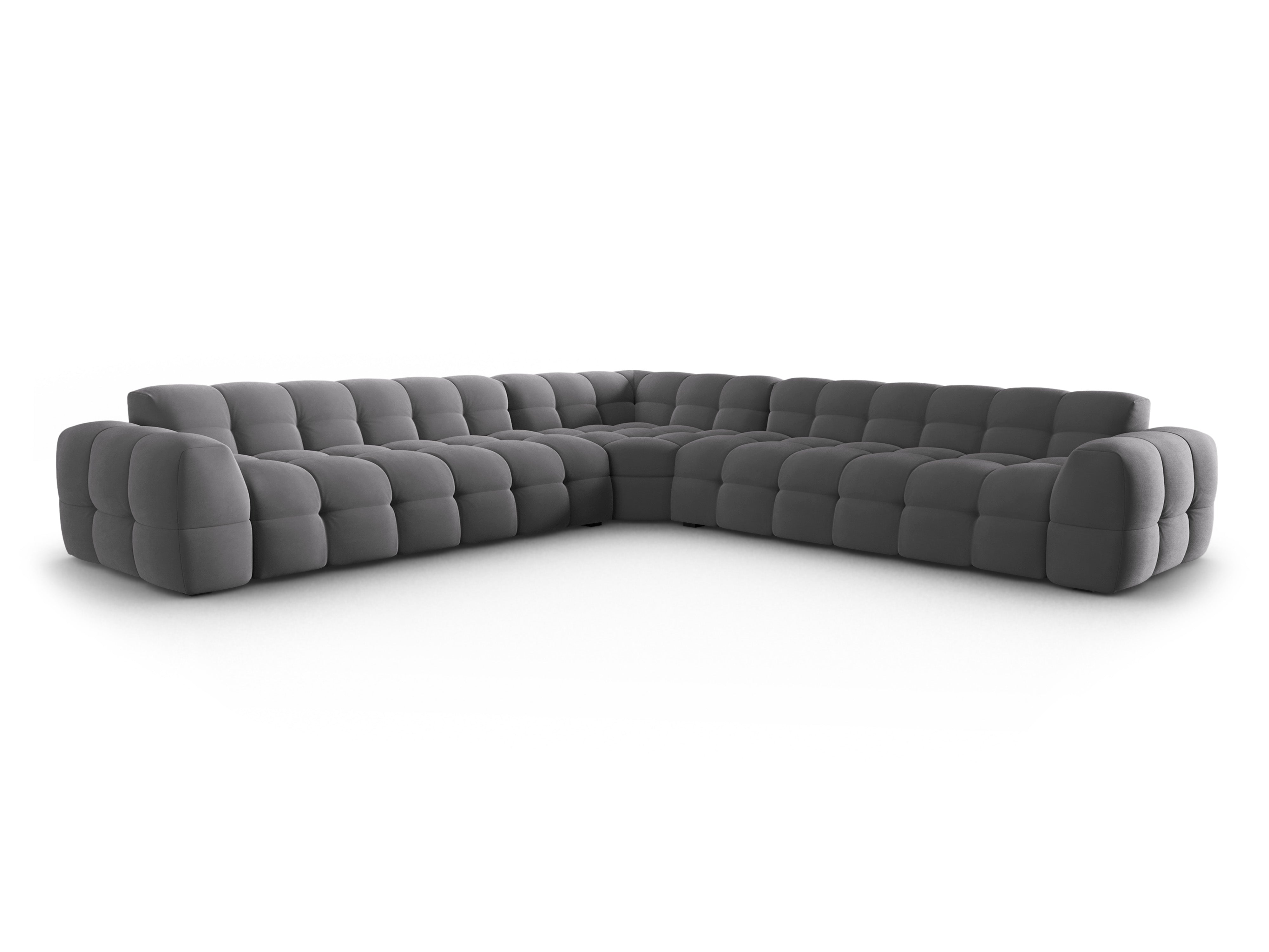 Velvet Symmetrical Corner Sofa, "Nino", 7 Seats, 322x322x68
Made in Europe, Maison Heritage, Eye on Design