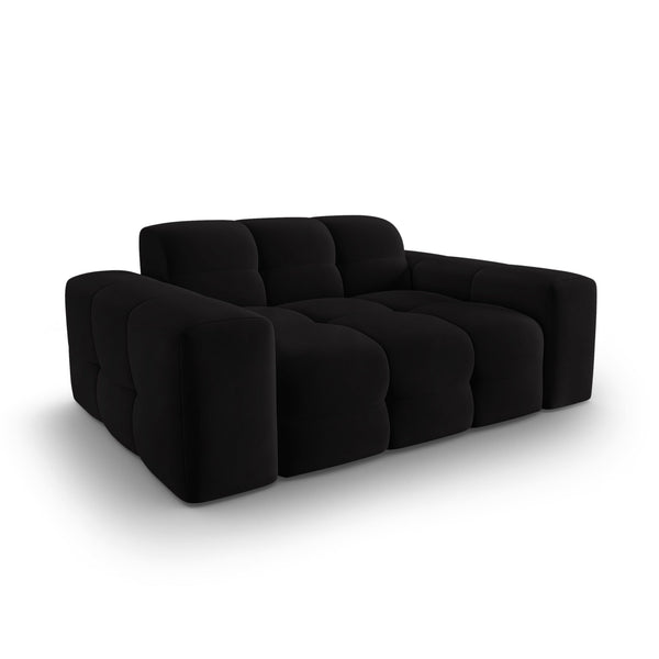 Sofa aksamitna 2-osobowa KENDAL czarny, Micadoni, Eye on Design