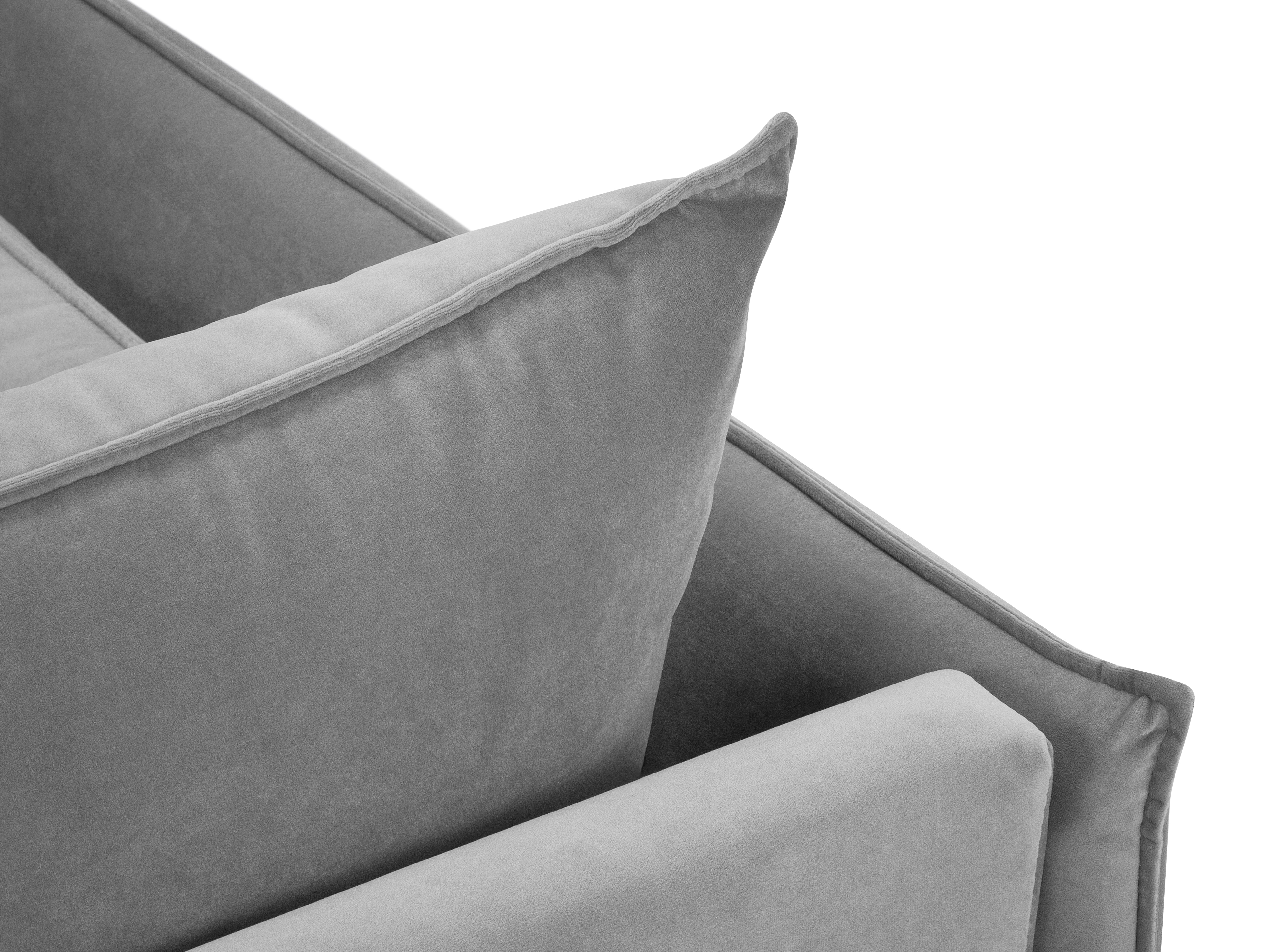 light gray sofa glossy