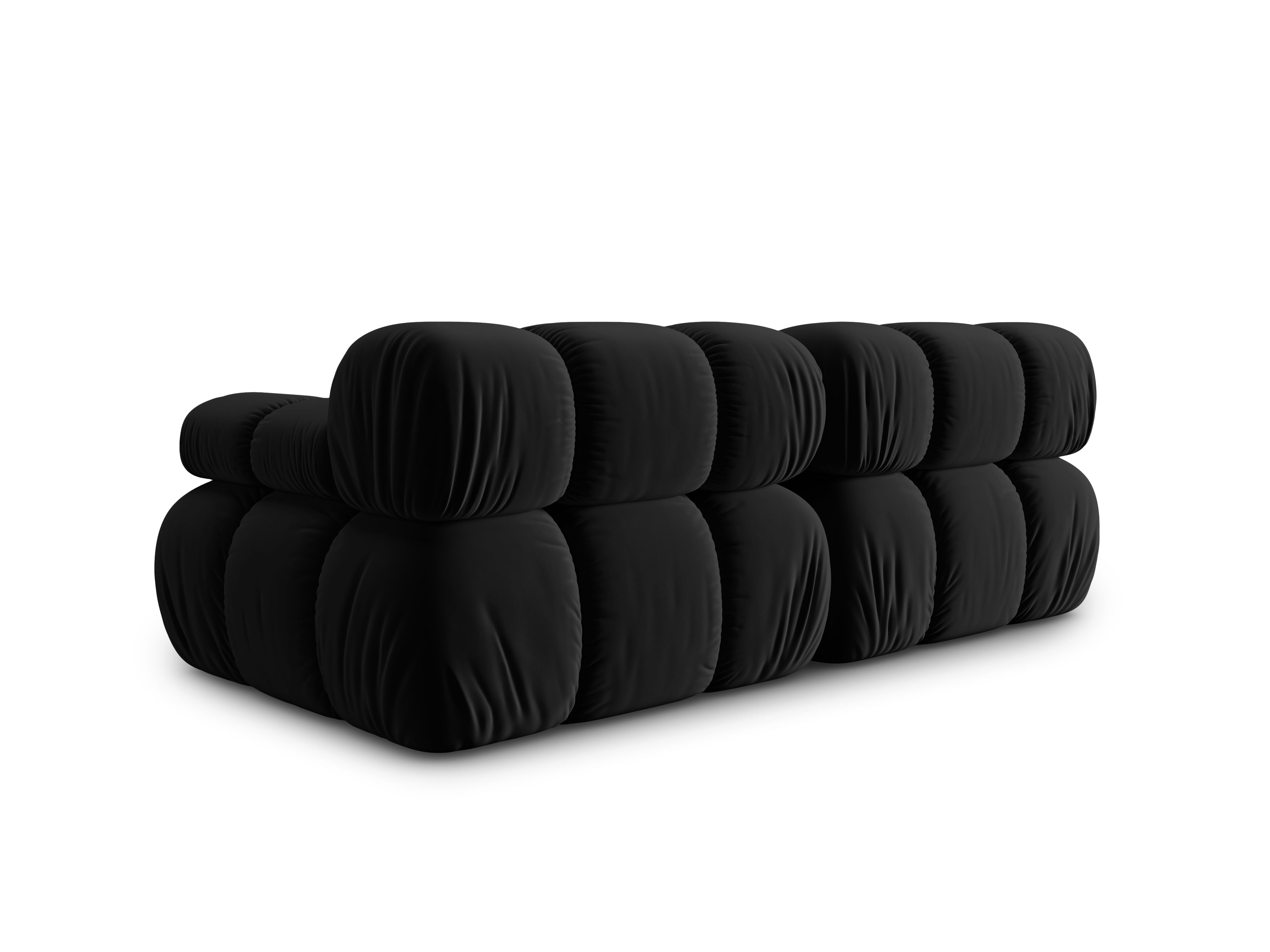 Velvet 2-seater sofa BELLIS black