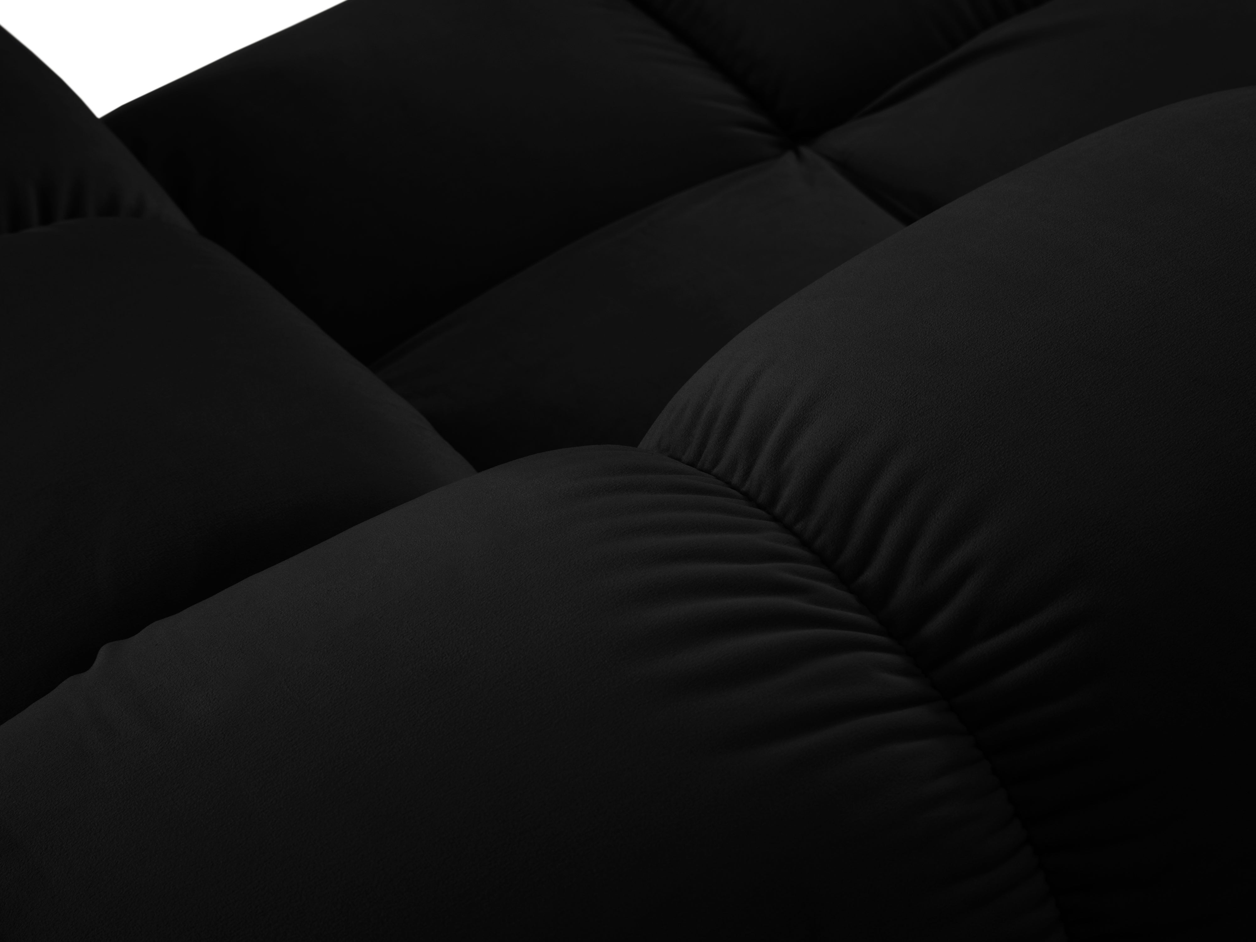 Velvet 2-seater sofa BELLIS black