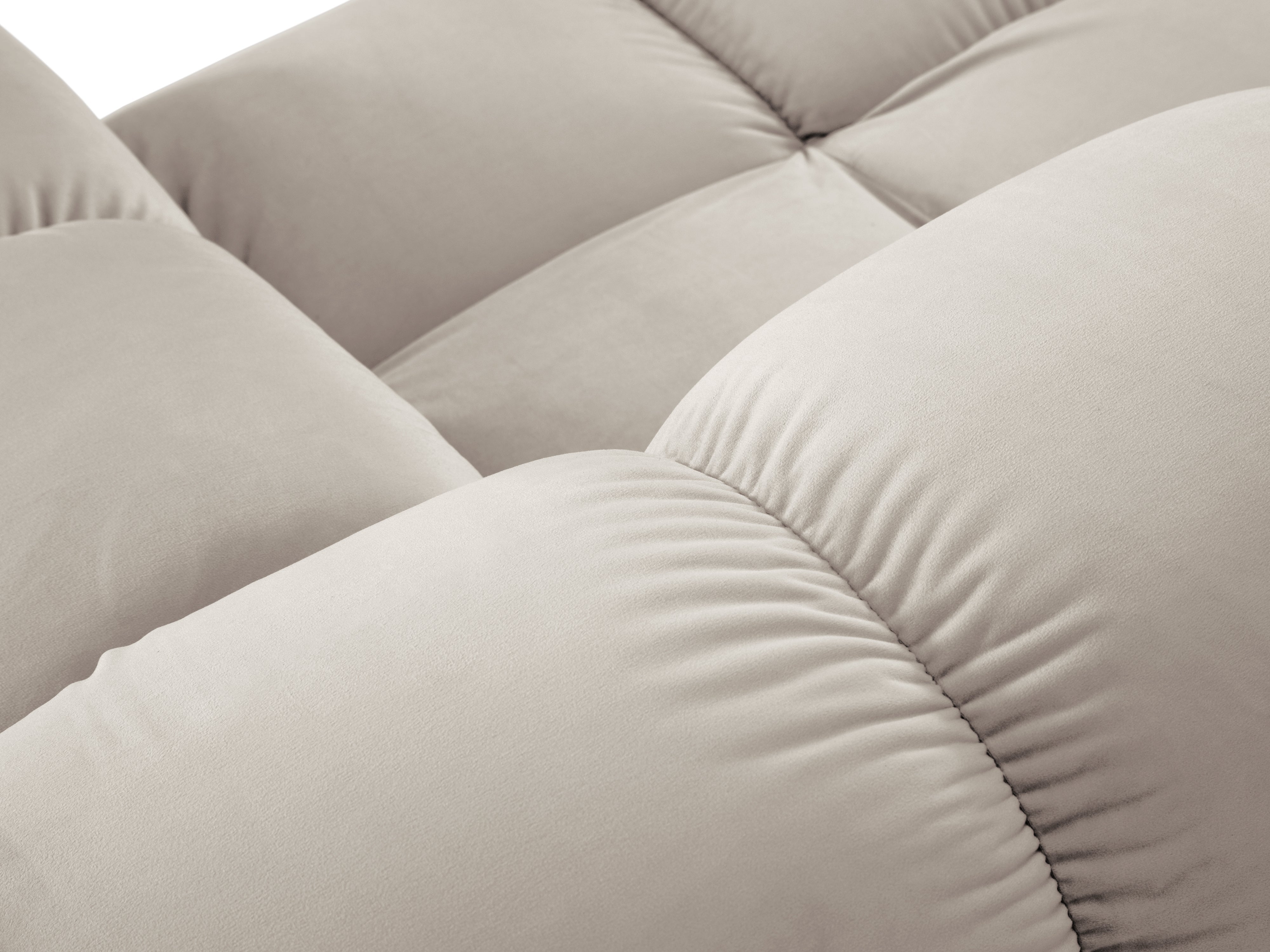 Velvet 2-seater sofa BELLIS light beige