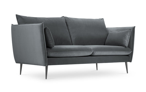 dark gray velvet sofa