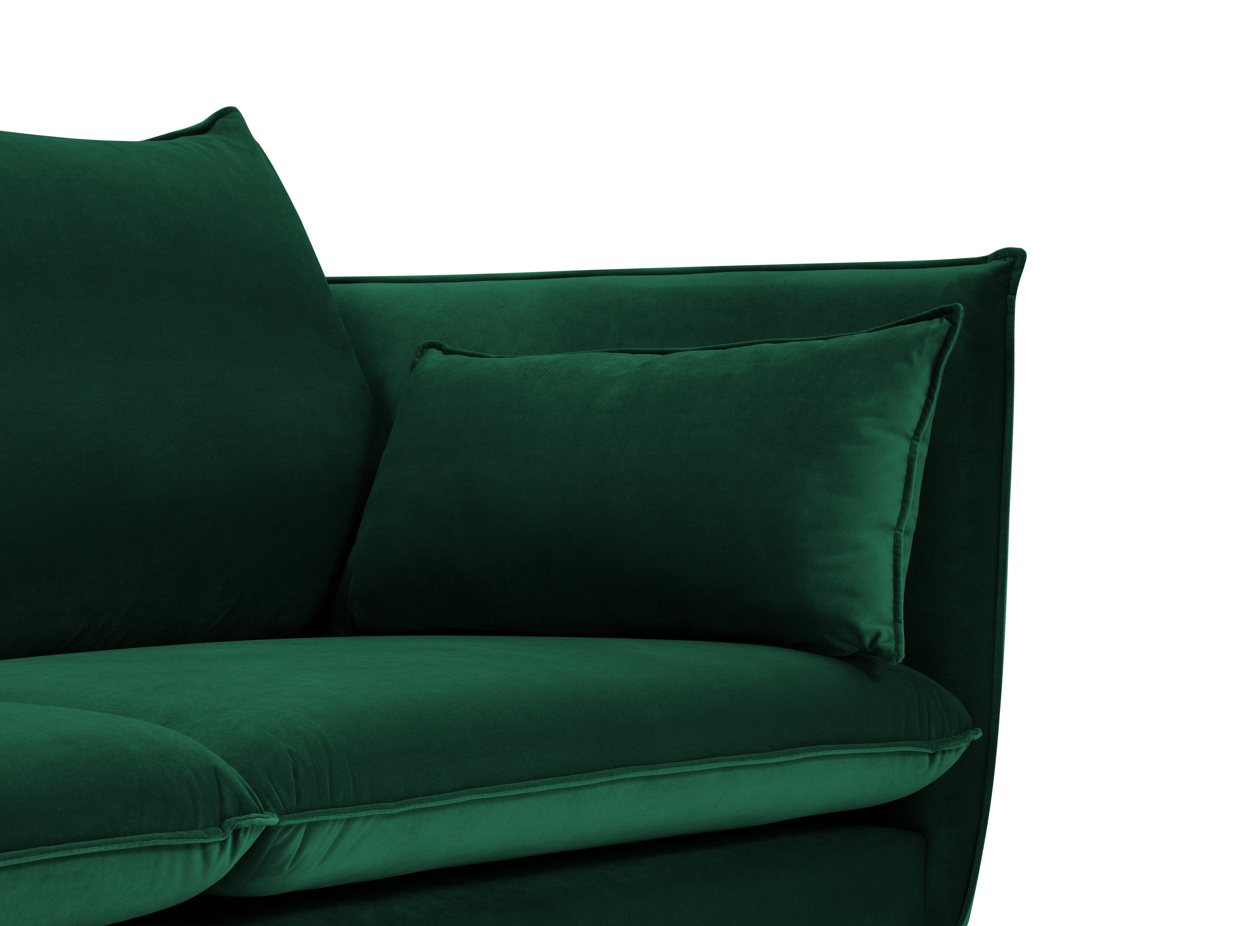velvet bottle sofa green