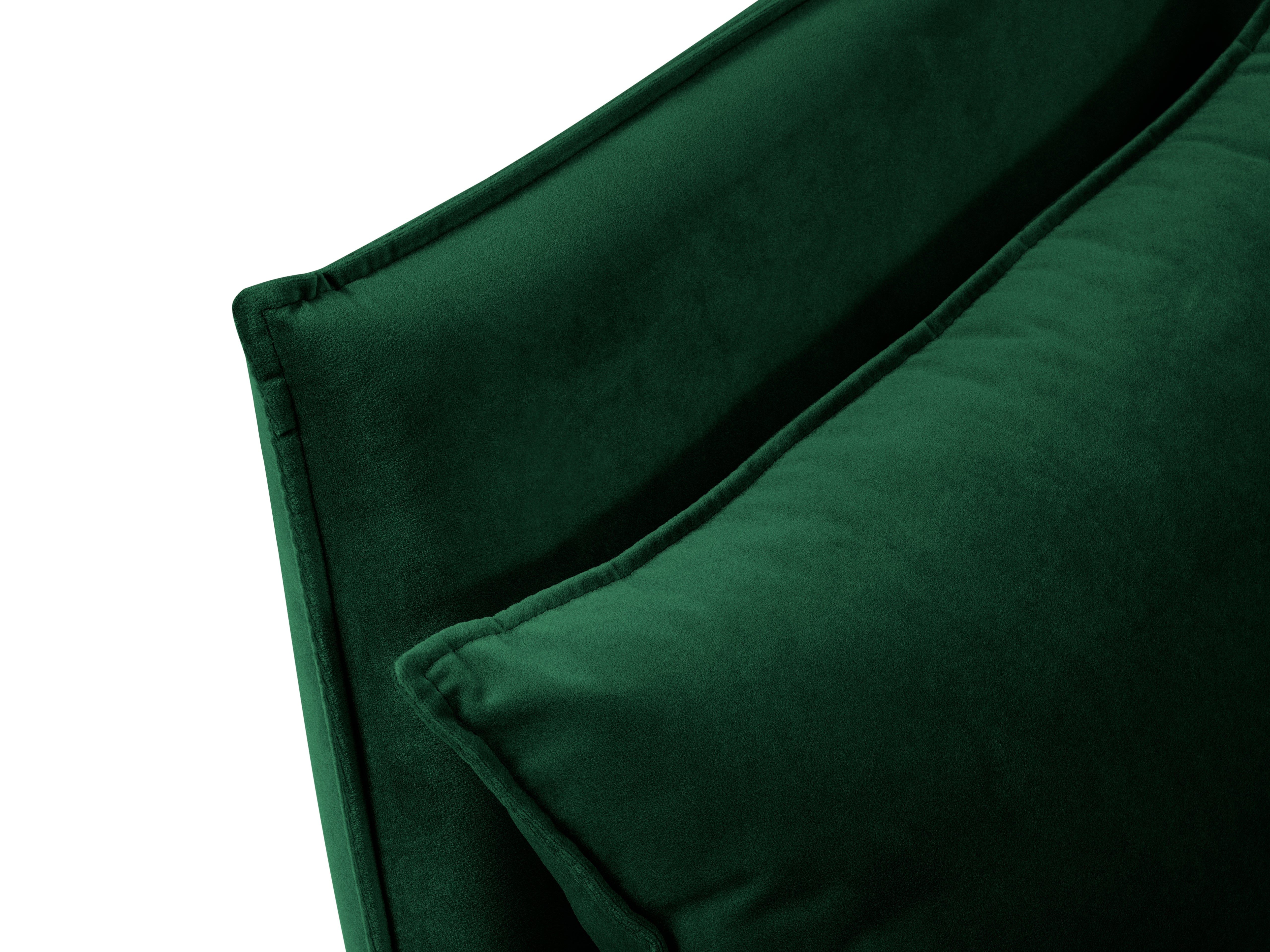 Sofa with glossy bottle green