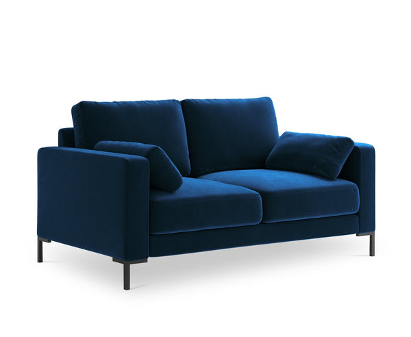 Velvet 2-seater sofa JADE royal blue