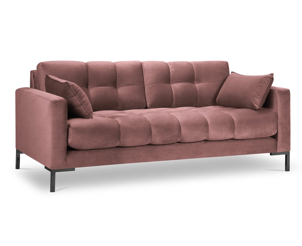 2-person velvet sofa pink