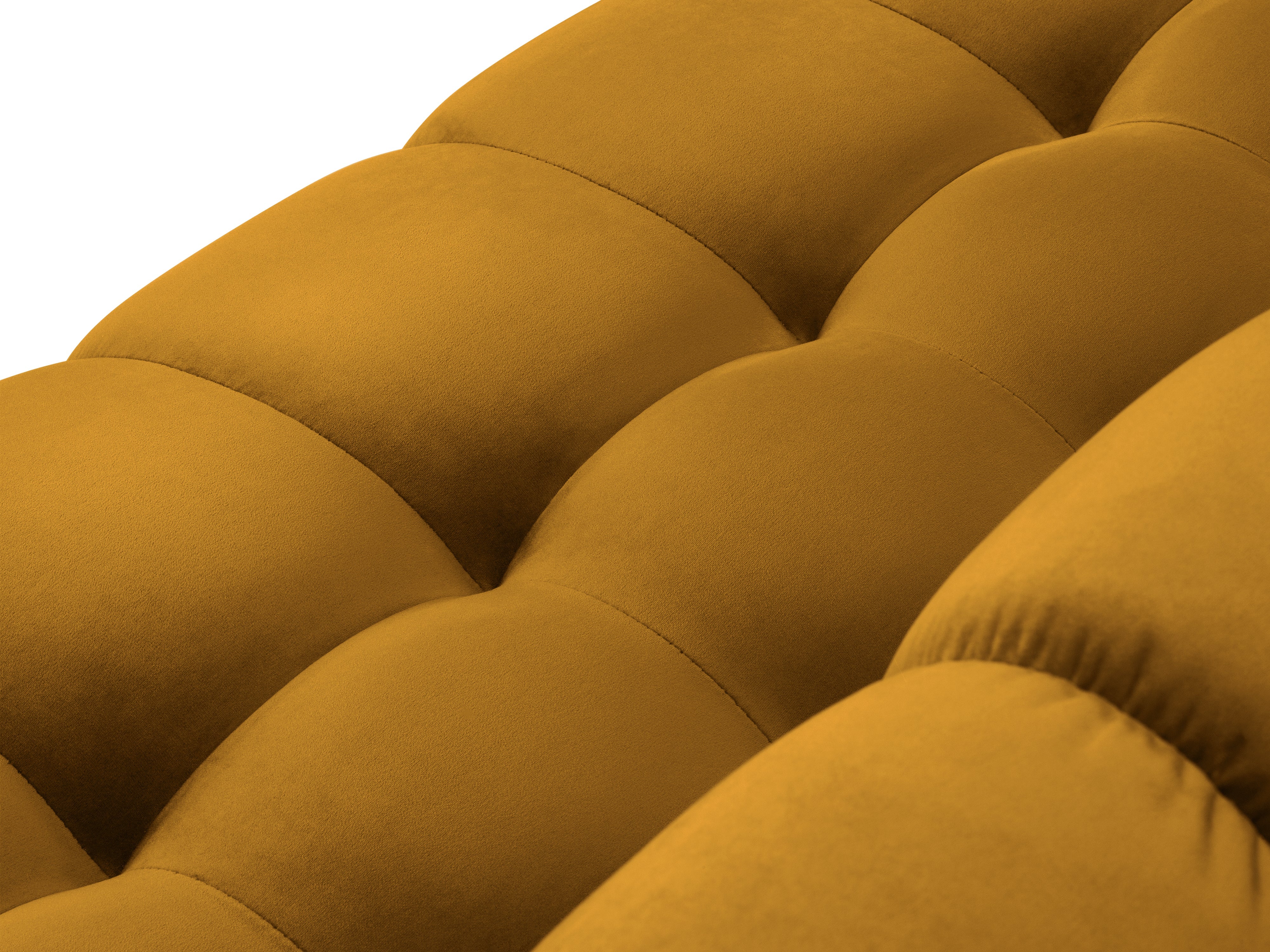 quilted yellow velvet seat
