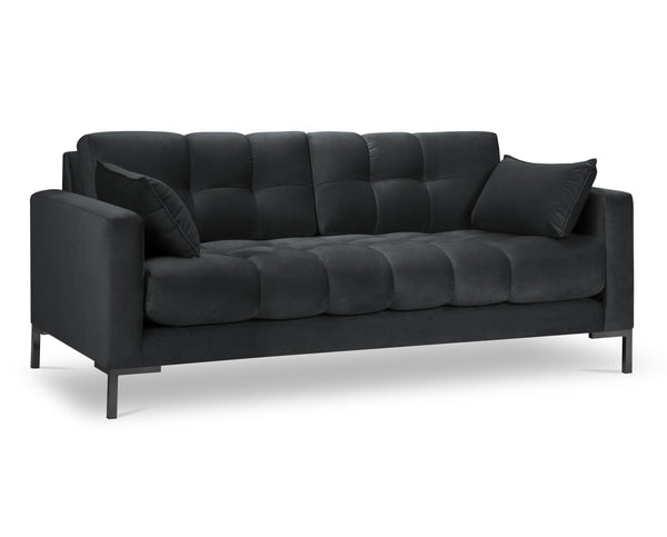 velvet dark gray sofa