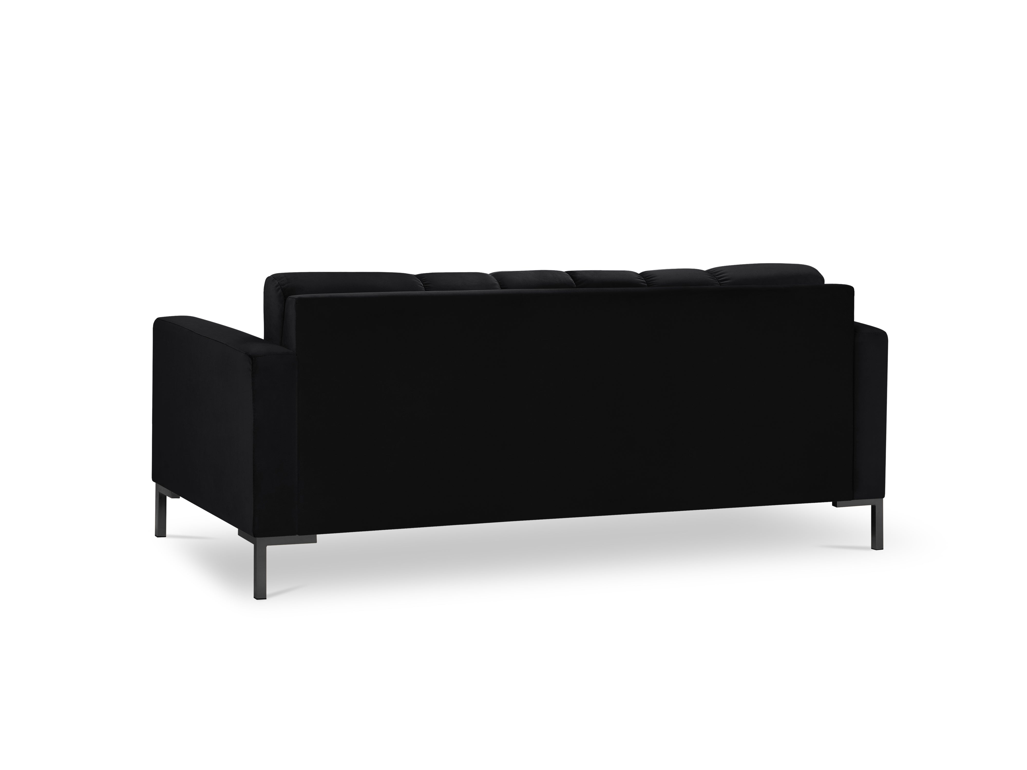 black sofa with a black base