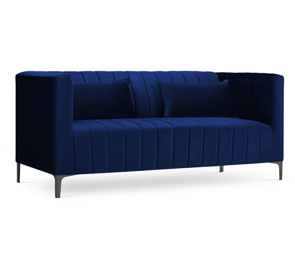 double velvet sofa annite blue