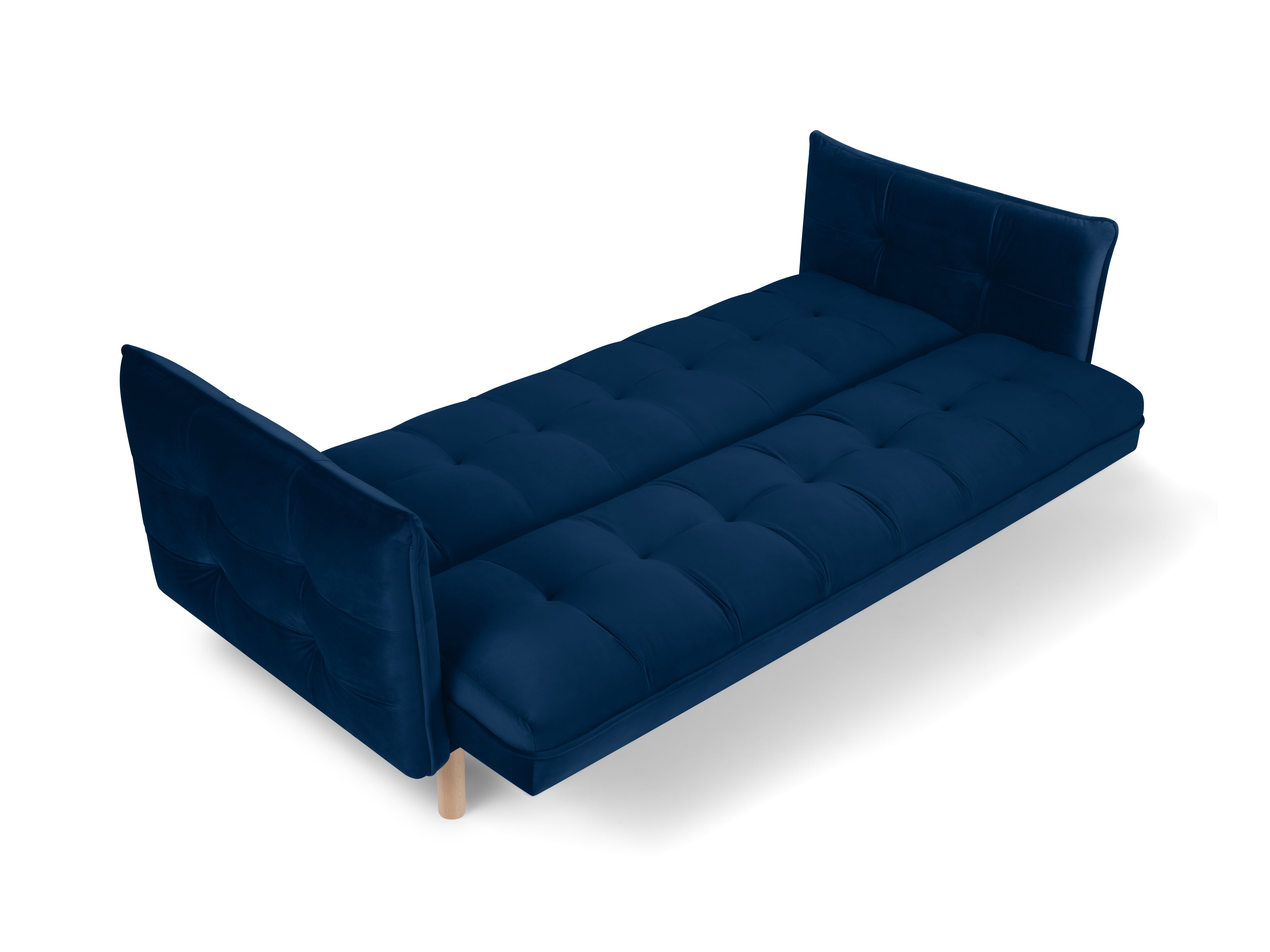 blue sofa with bed function