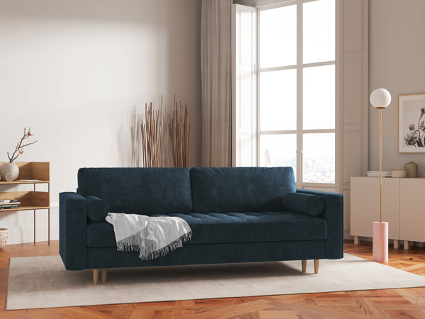 Scandinavian 3-seater sofa dark blue