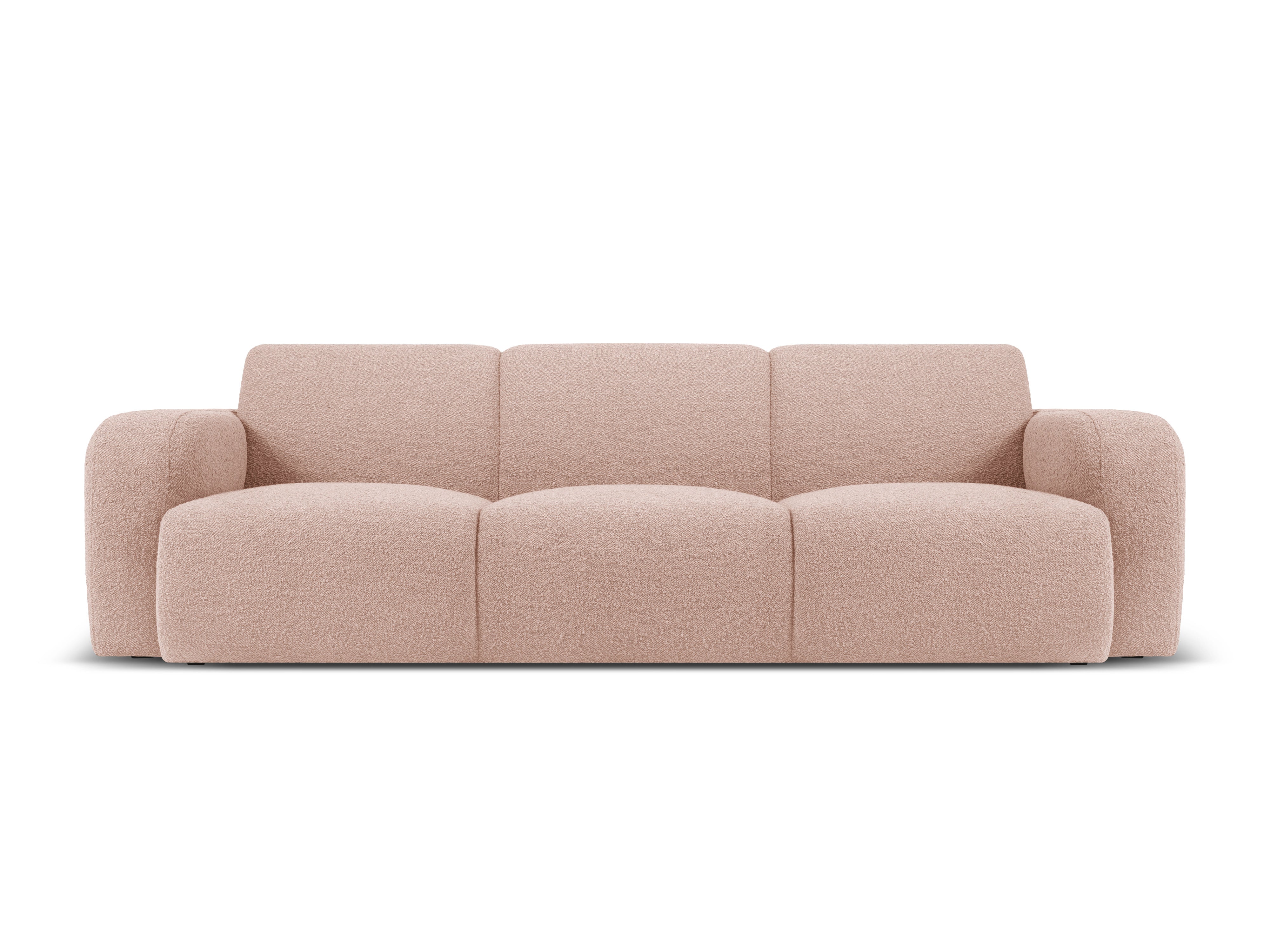 3-seater sofa boucle MOLINO powder pink