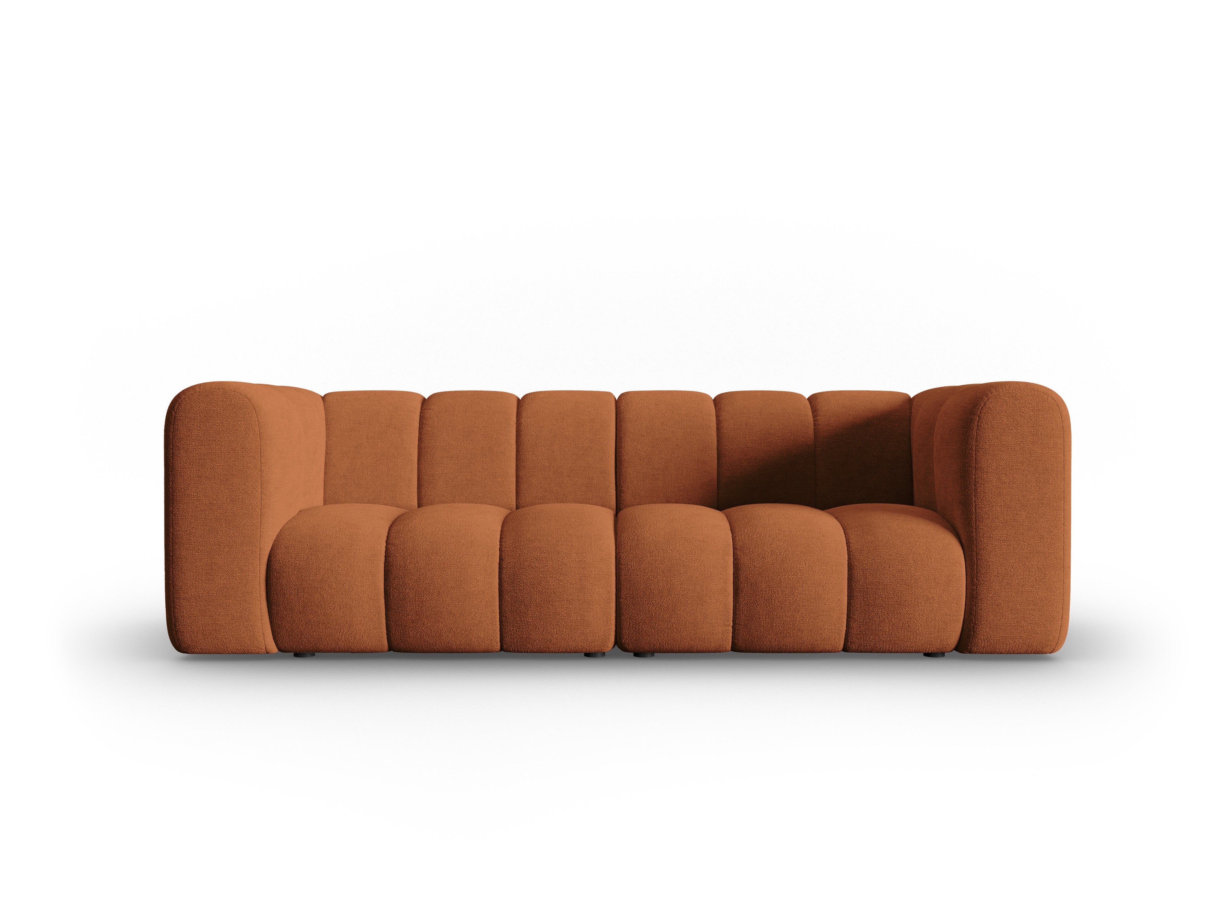 Sofa in chenille fabric 3-seater LUPINE copper