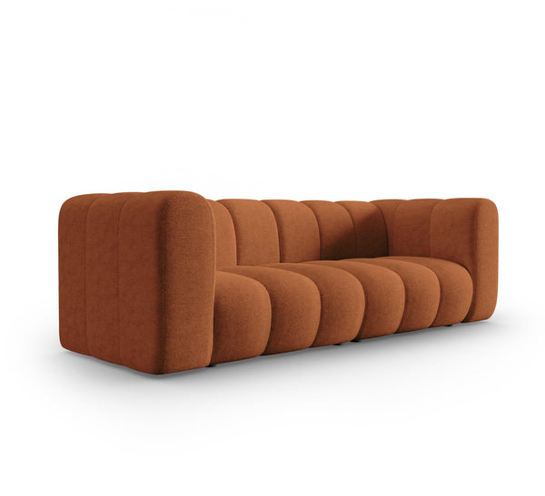 Sofa in chenille fabric 3-seater LUPINE copper, Micadoni, Eye on Design