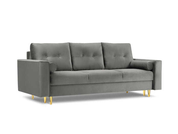 Leon velvet gray sofa