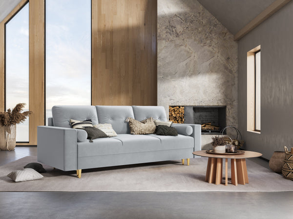 light blue Scandinavian sofa