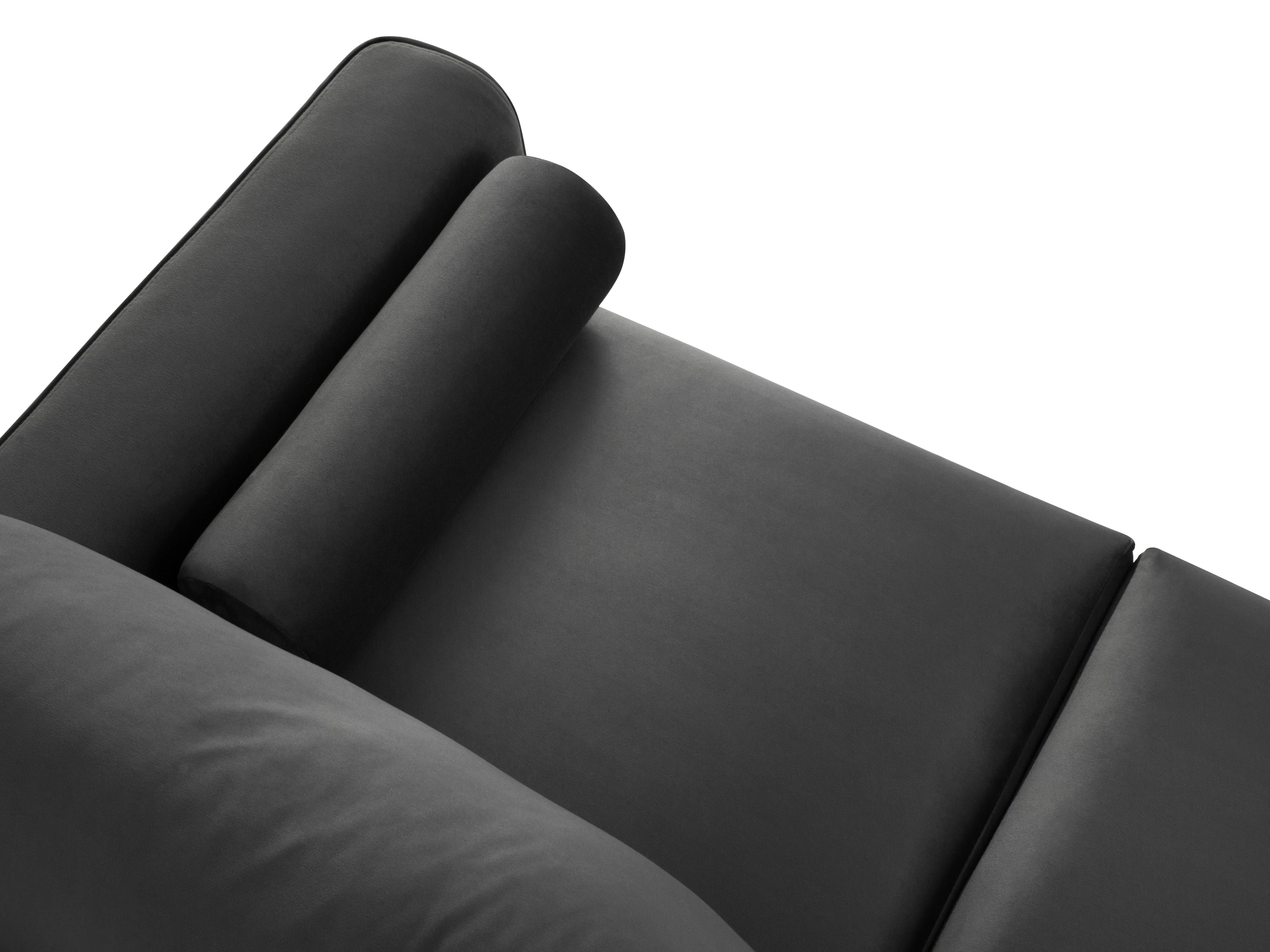 Leon gray velvet sofa