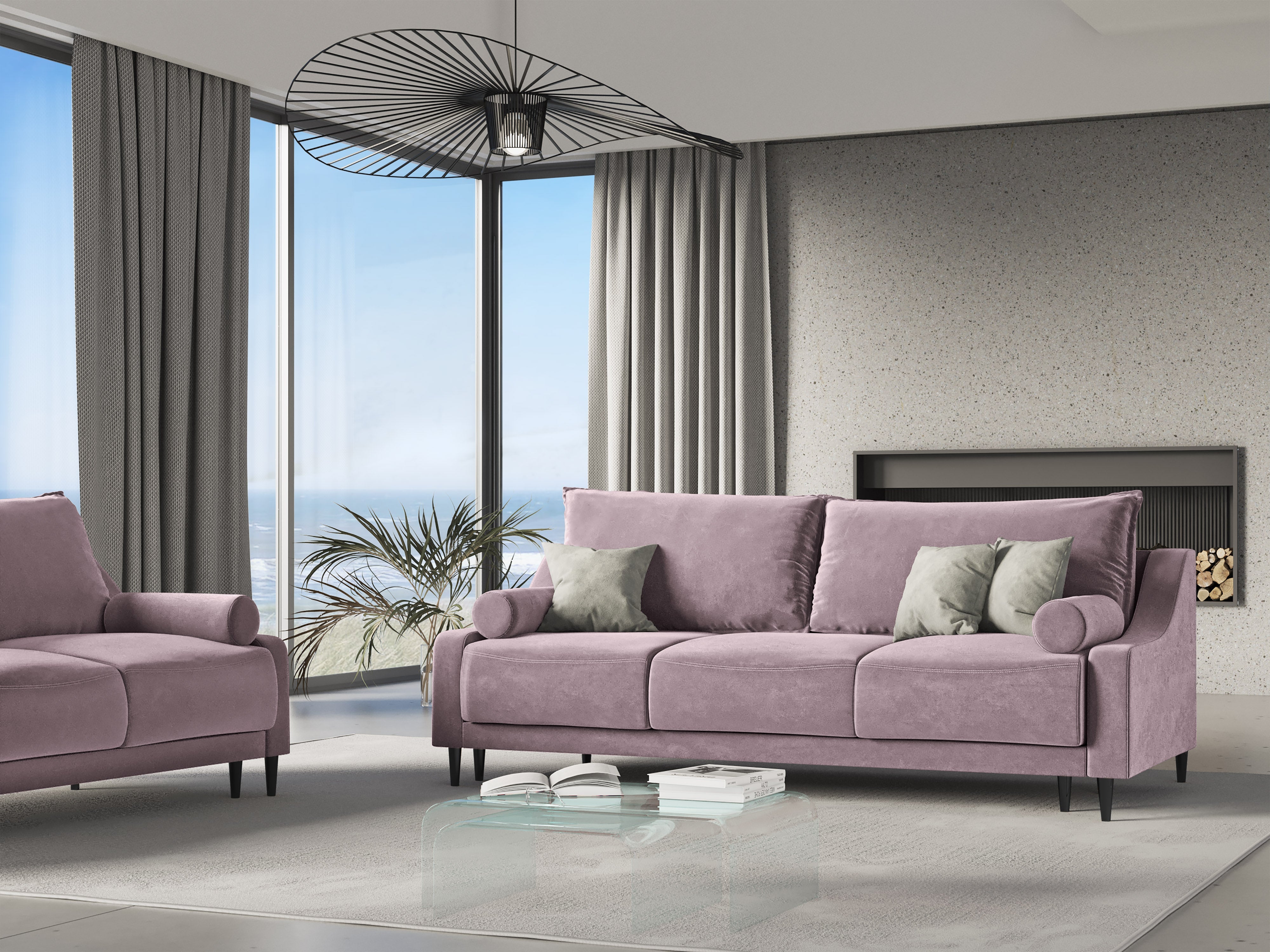 Velvet Sofa With Sleeping Function