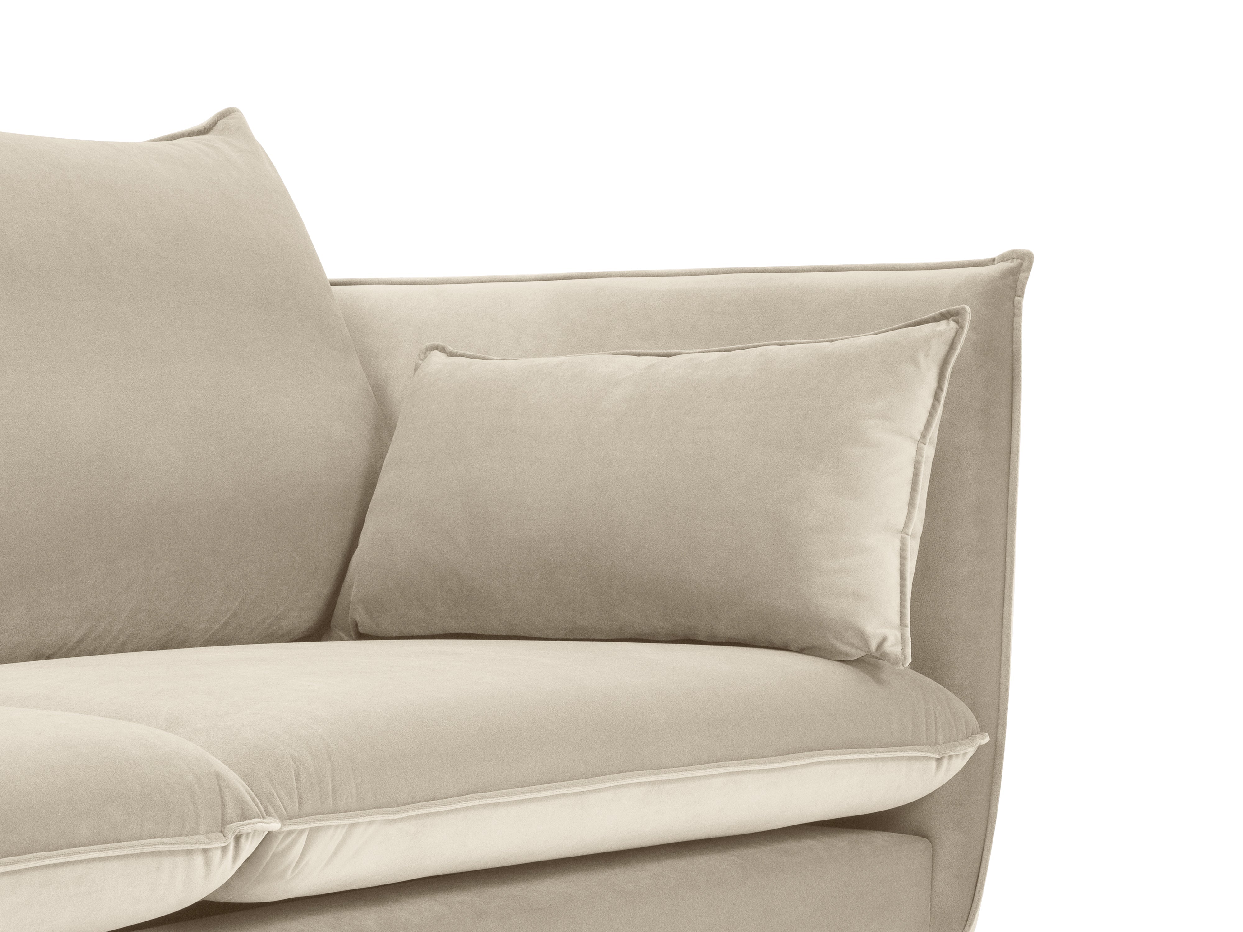 beige sofa with glossy