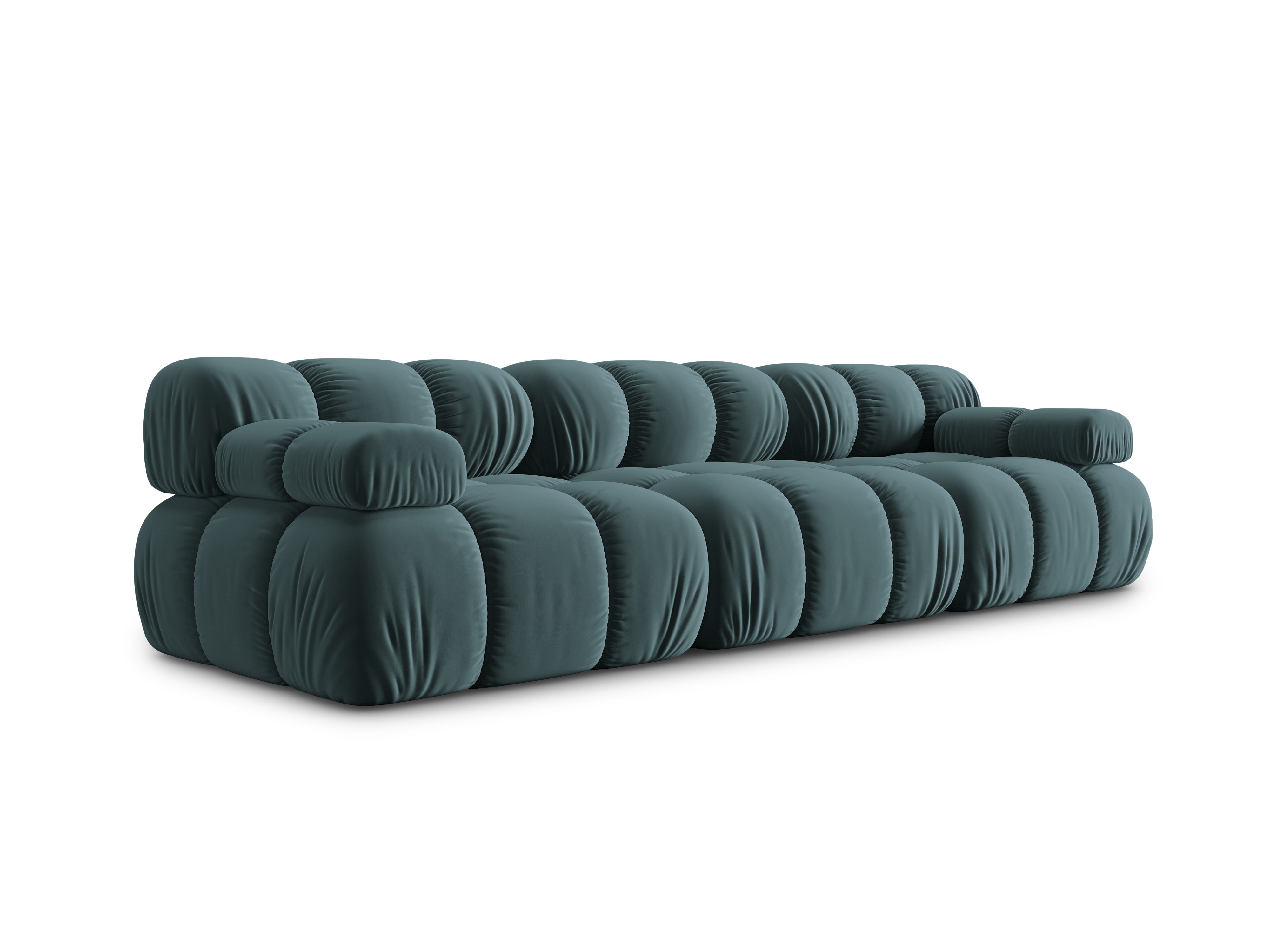 Velvet 3-seater sofa BELLIS petrol, Micadoni, Eye on Design
