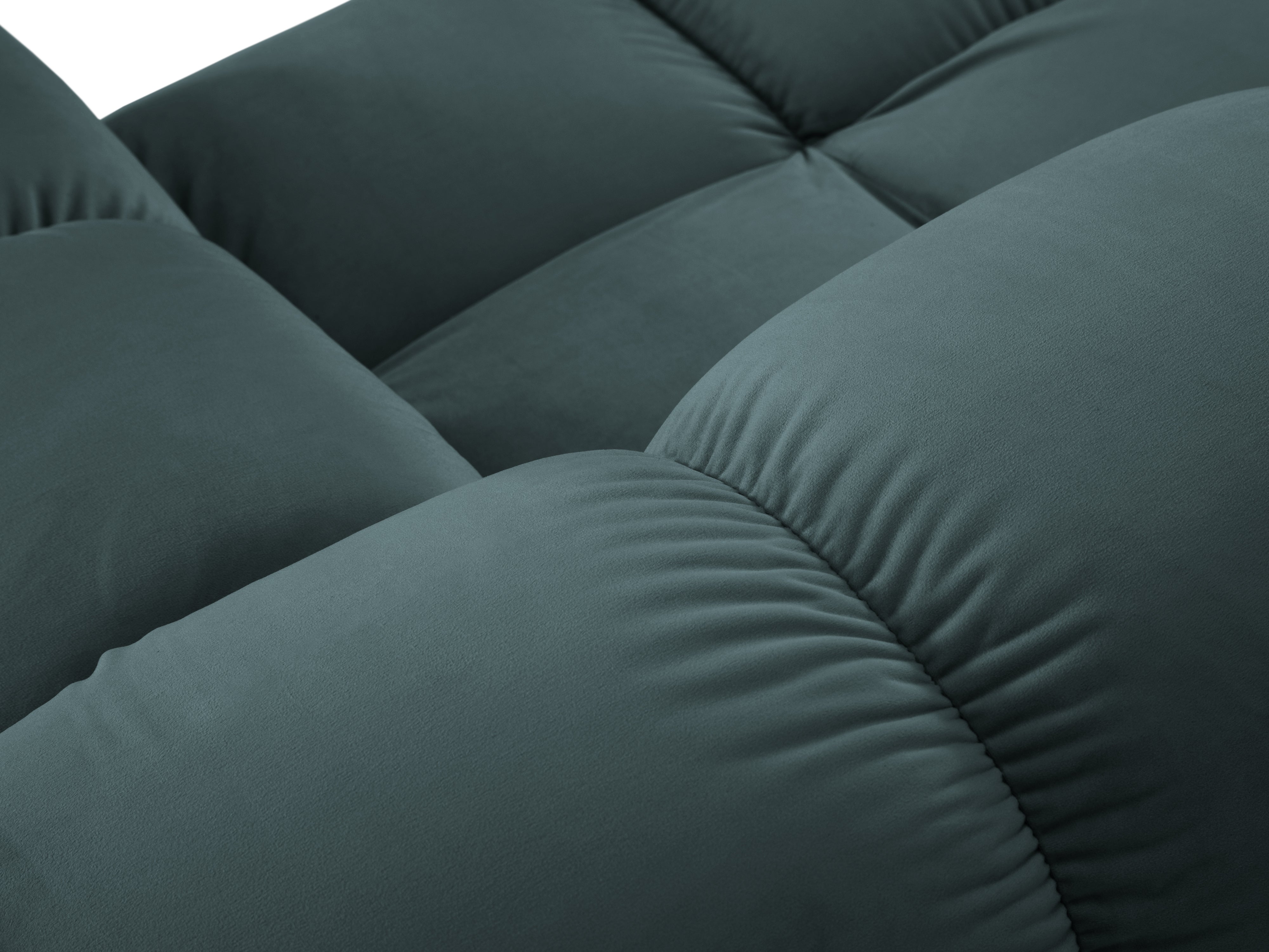 Velvet 3-seater sofa BELLIS petrol