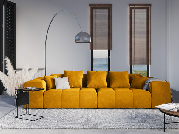 Velvet sofa MARGO yellow