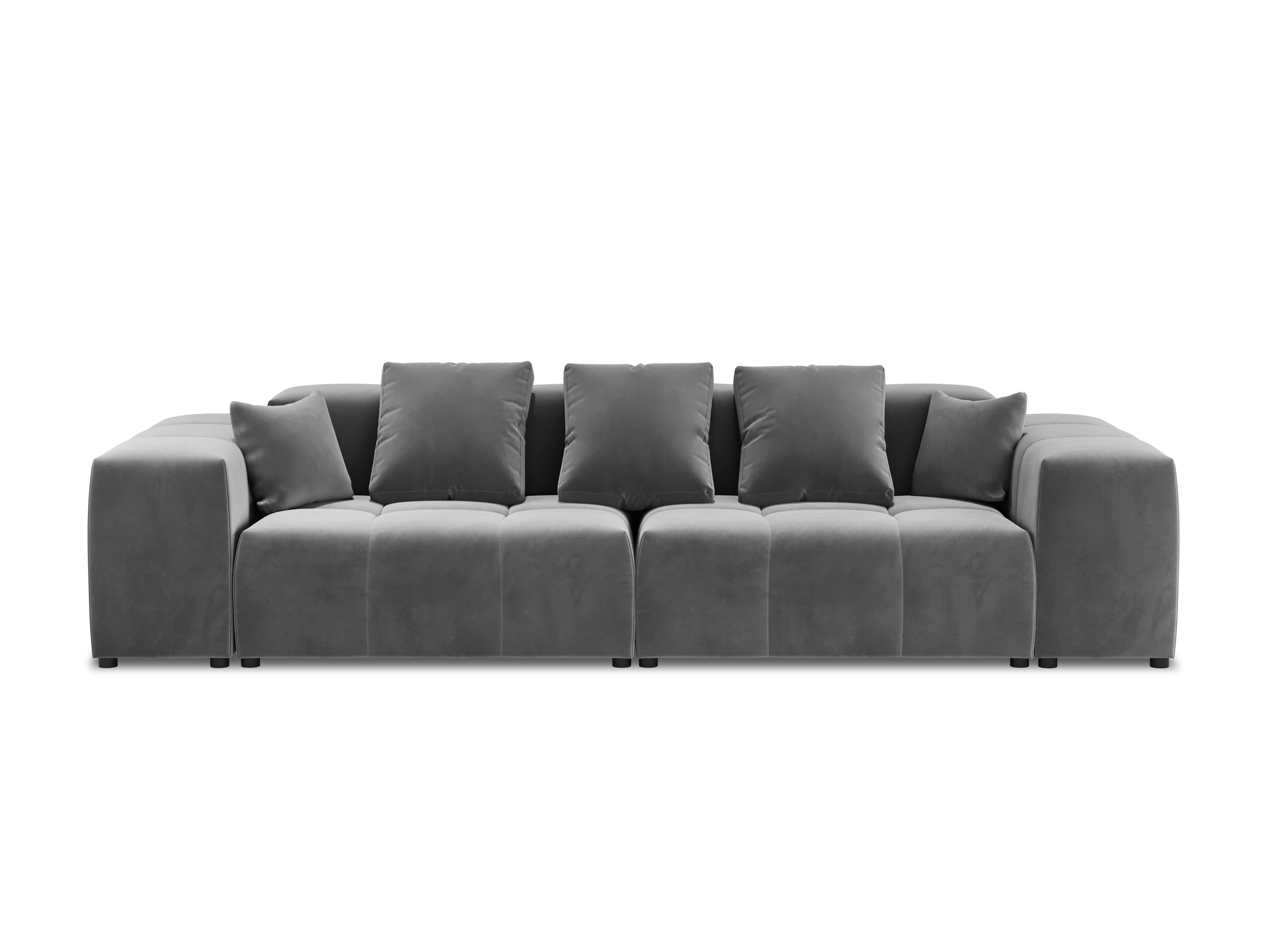 Velvet sofa MARGO light grey