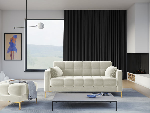 Modern light beige velvet sofa