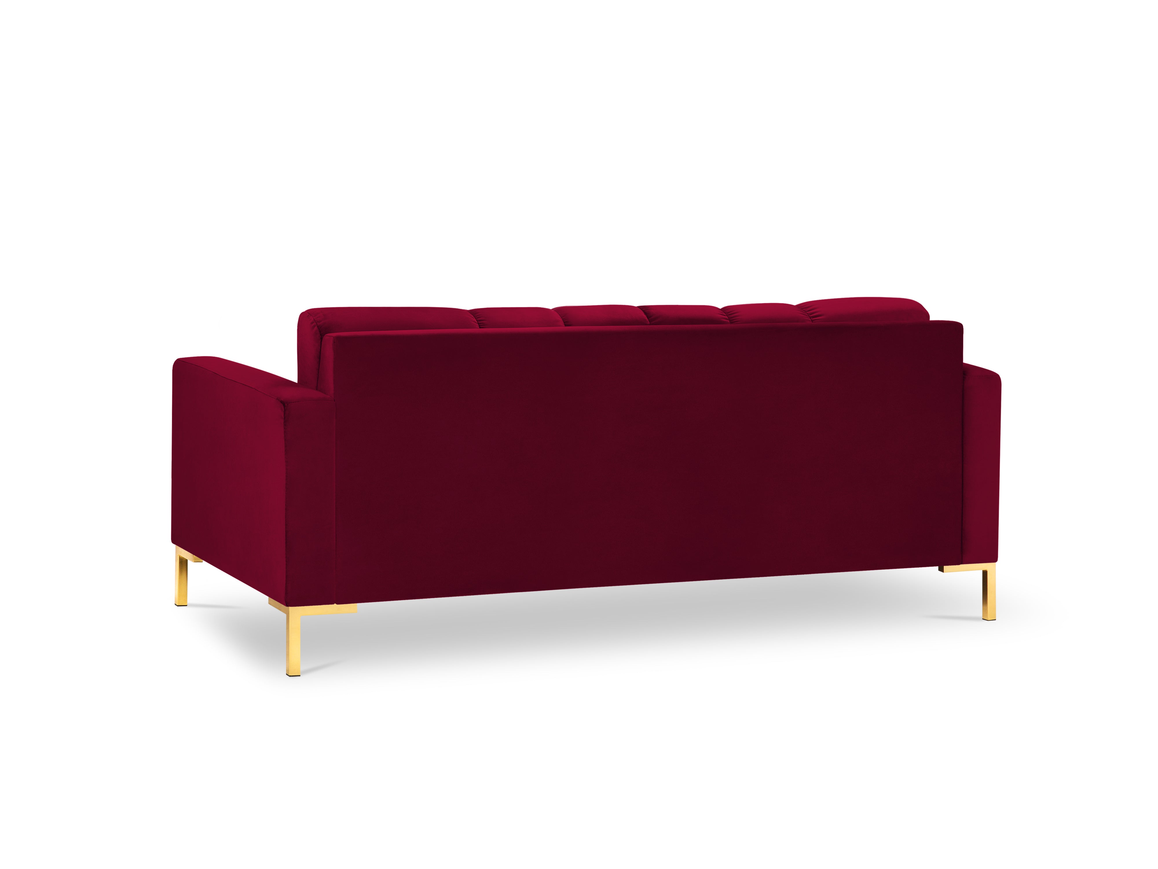 Red sofa with a golden base