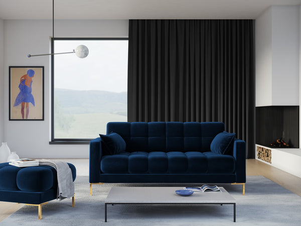 Modern blue sofa for the living room