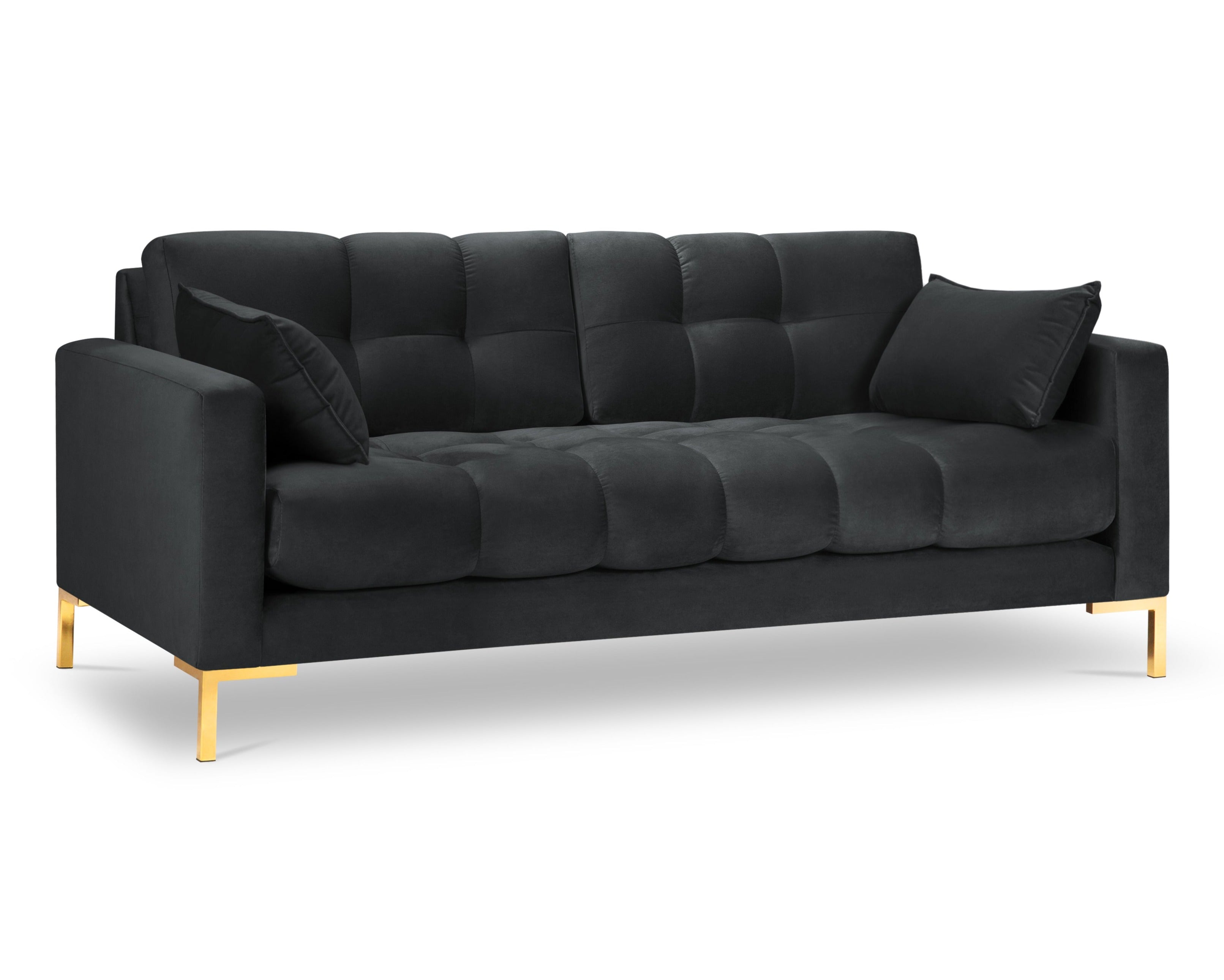 3-person dark gray sofa