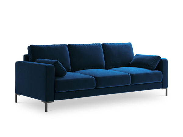 Velvet 3-seater sofa JADE royal blue