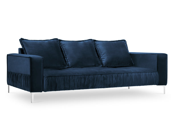 JARDANITE 3-seater velvet sofa royal blue