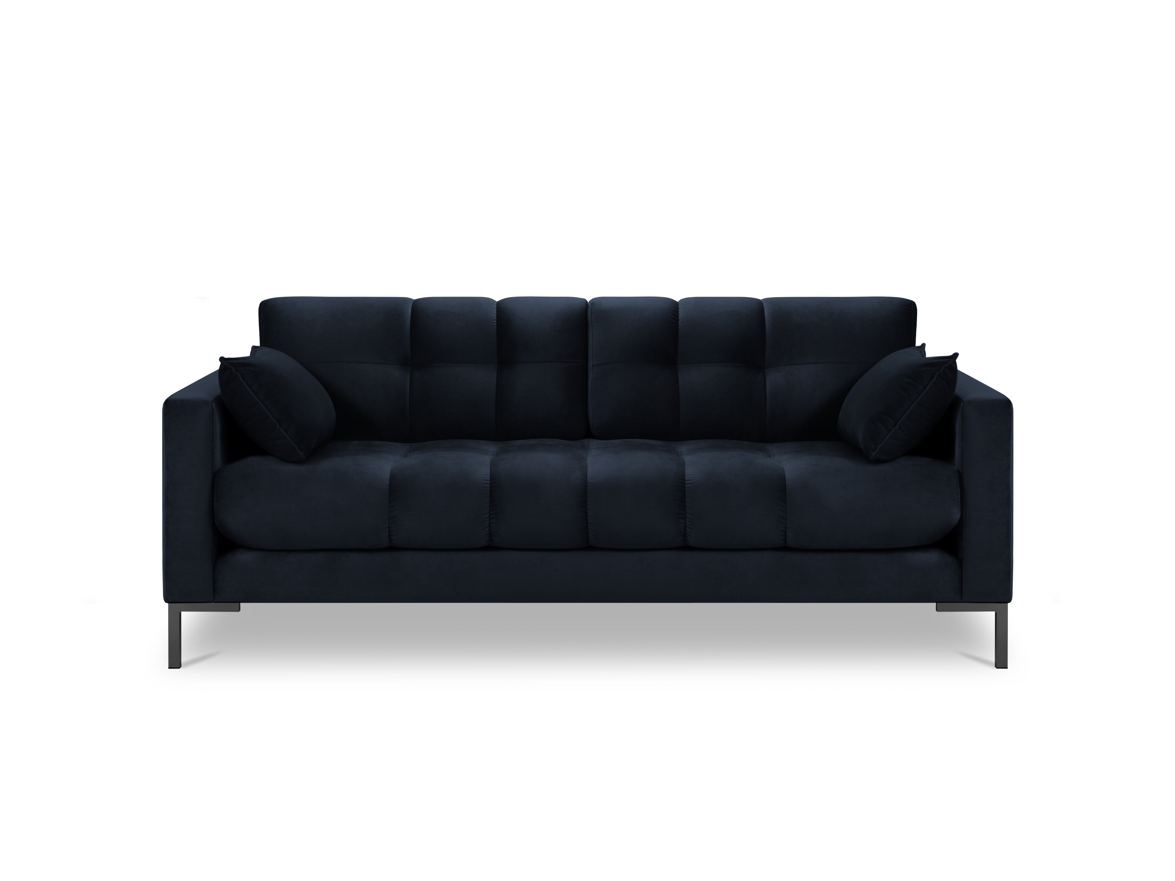 Dark blue velvet sofa