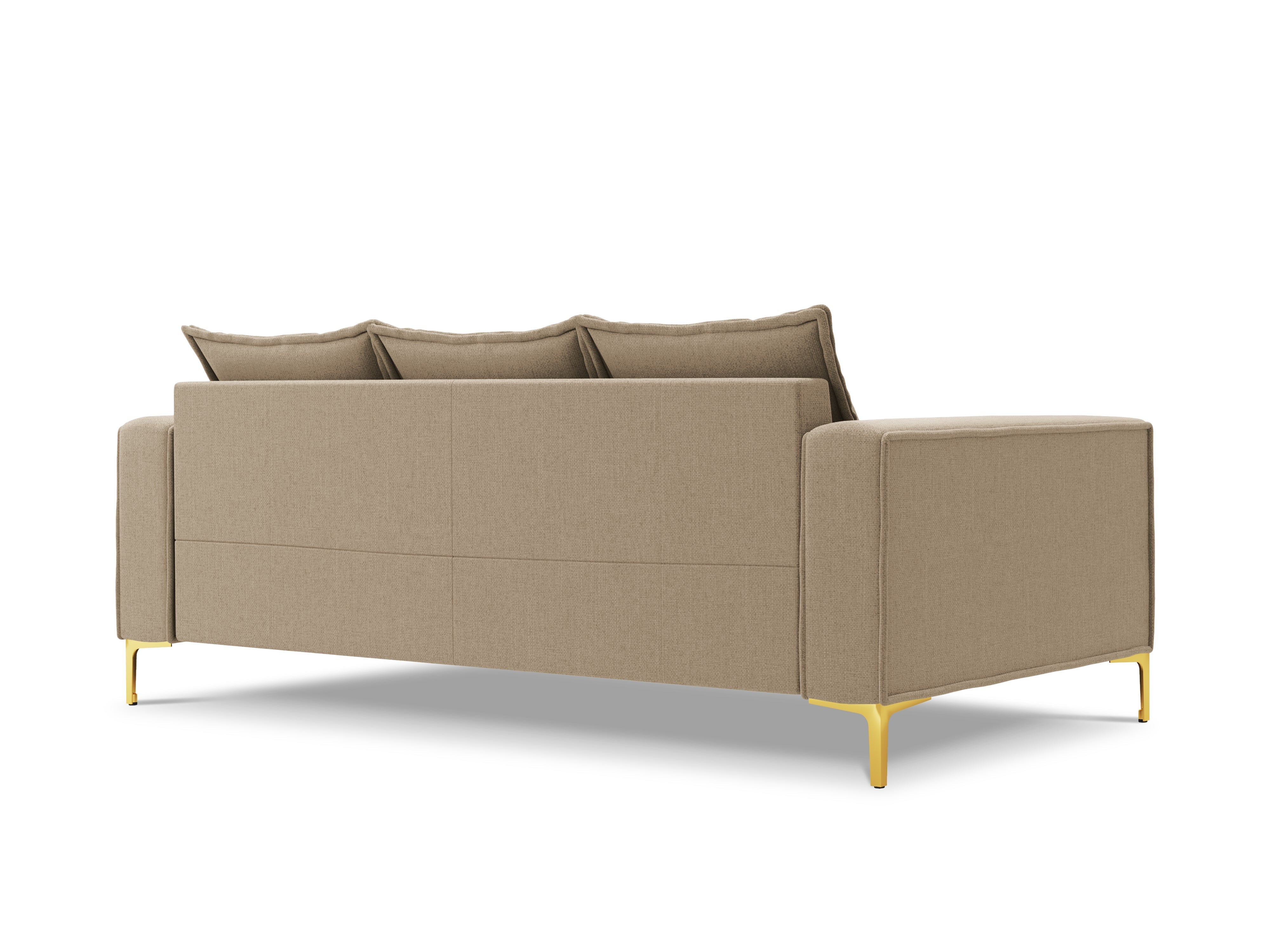 3-seater sofa MARRAM beige with golden base