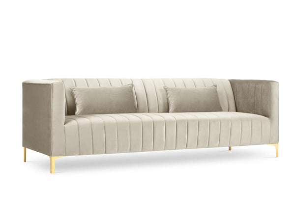 velvet 3-person beige Annite sofa