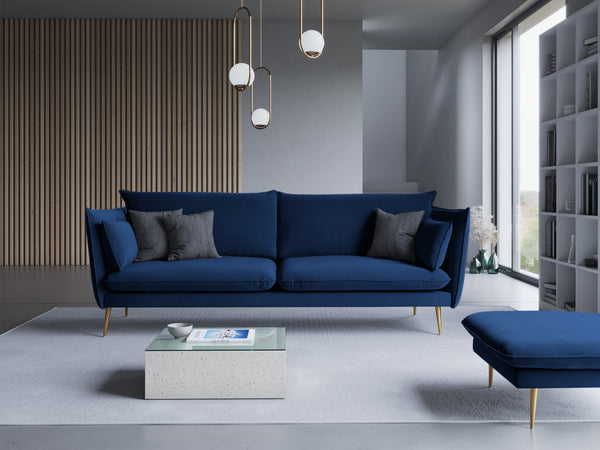 blue Scandinavian 4-person sofa