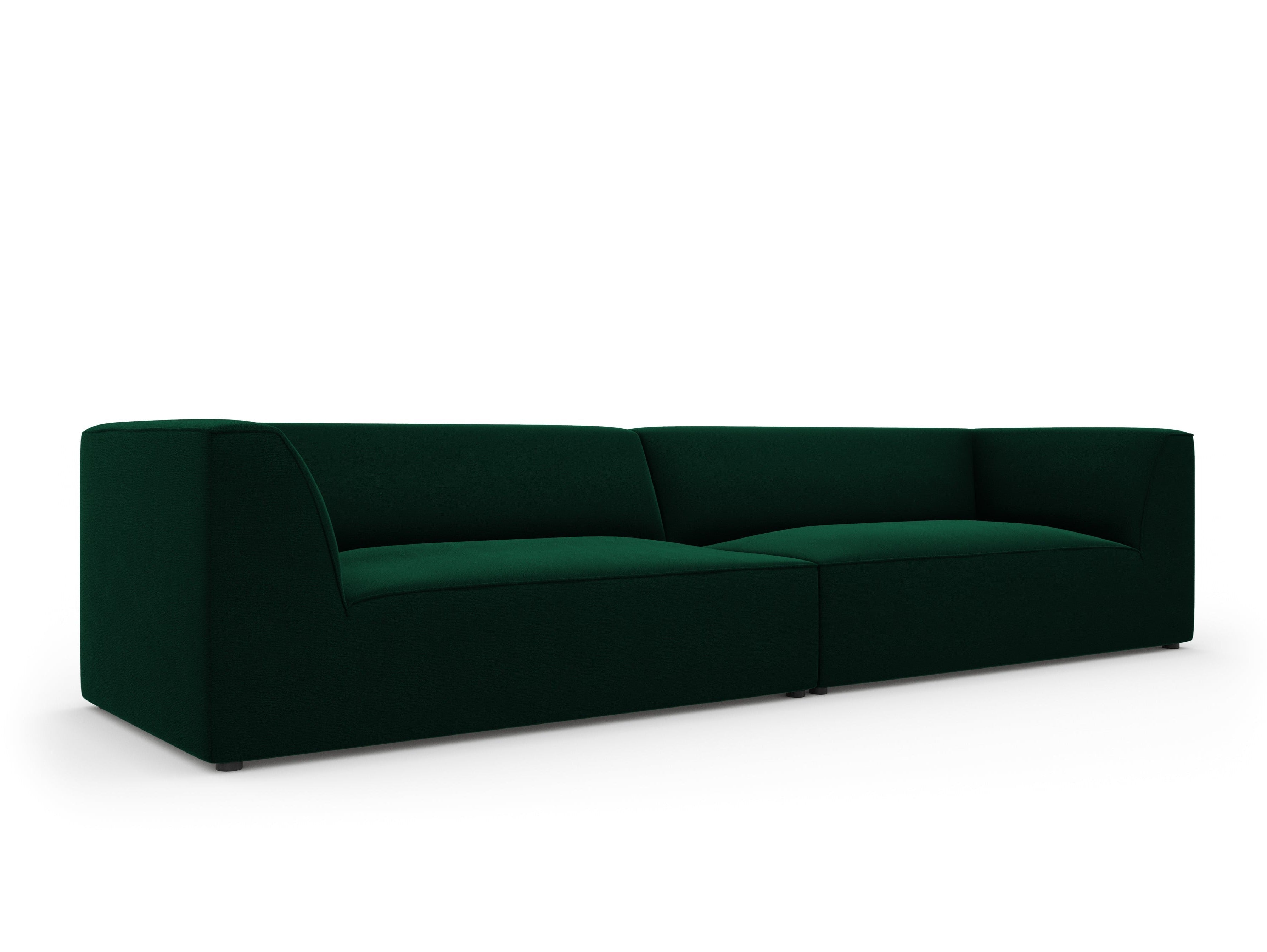Sofa with glossy bottle green