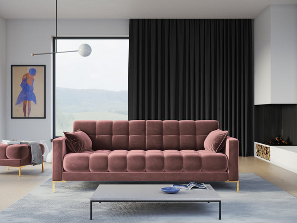Modern velvet pink sofa