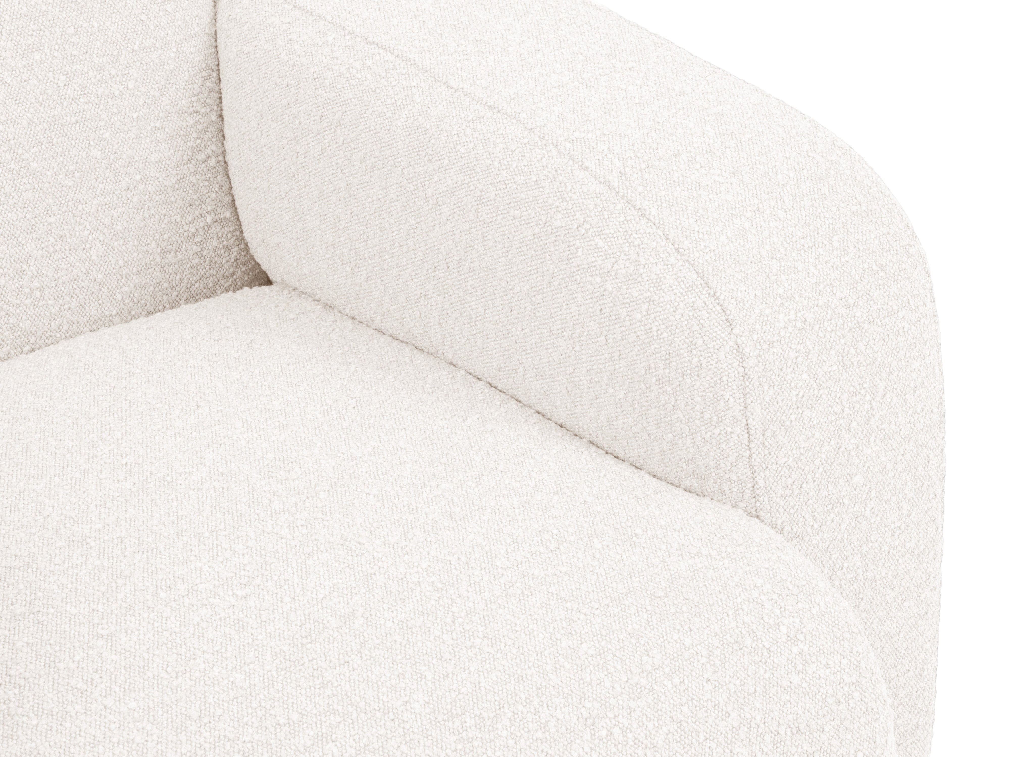 Armchair in boucle fabric MOLINO white