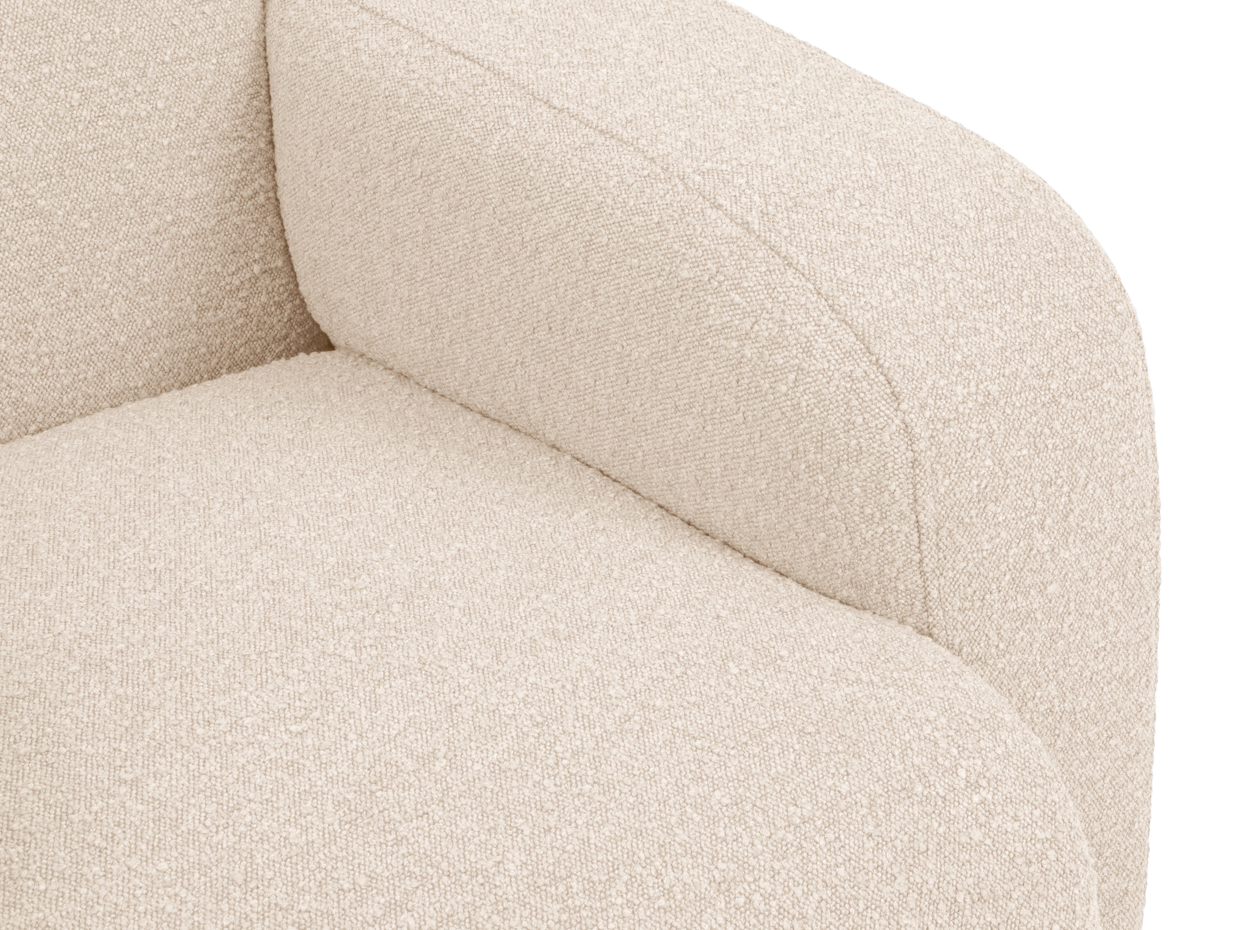 Armchair in boucle fabric MOLINO beige