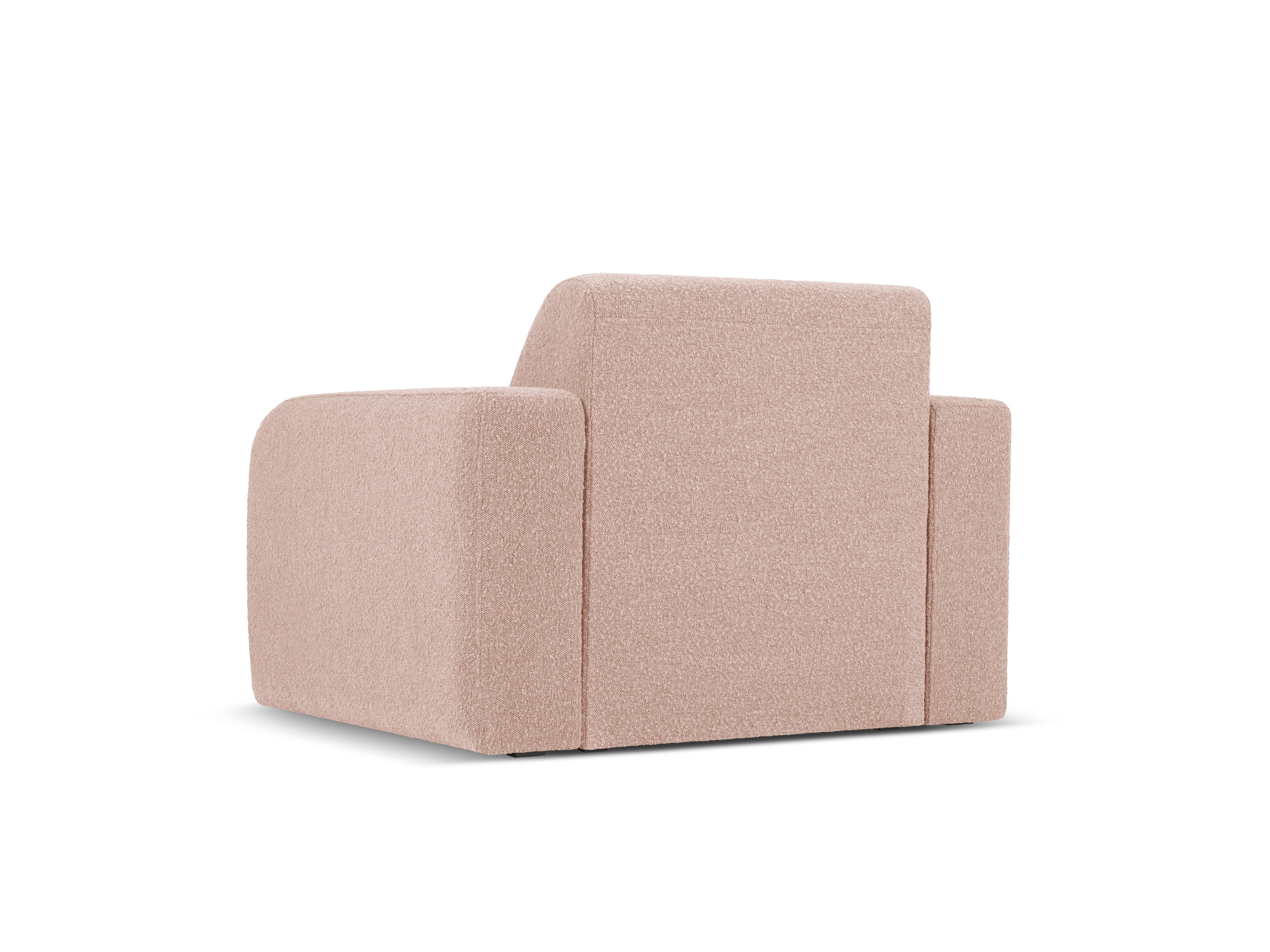 Armchair in boucle fabric MOLINO powder pink