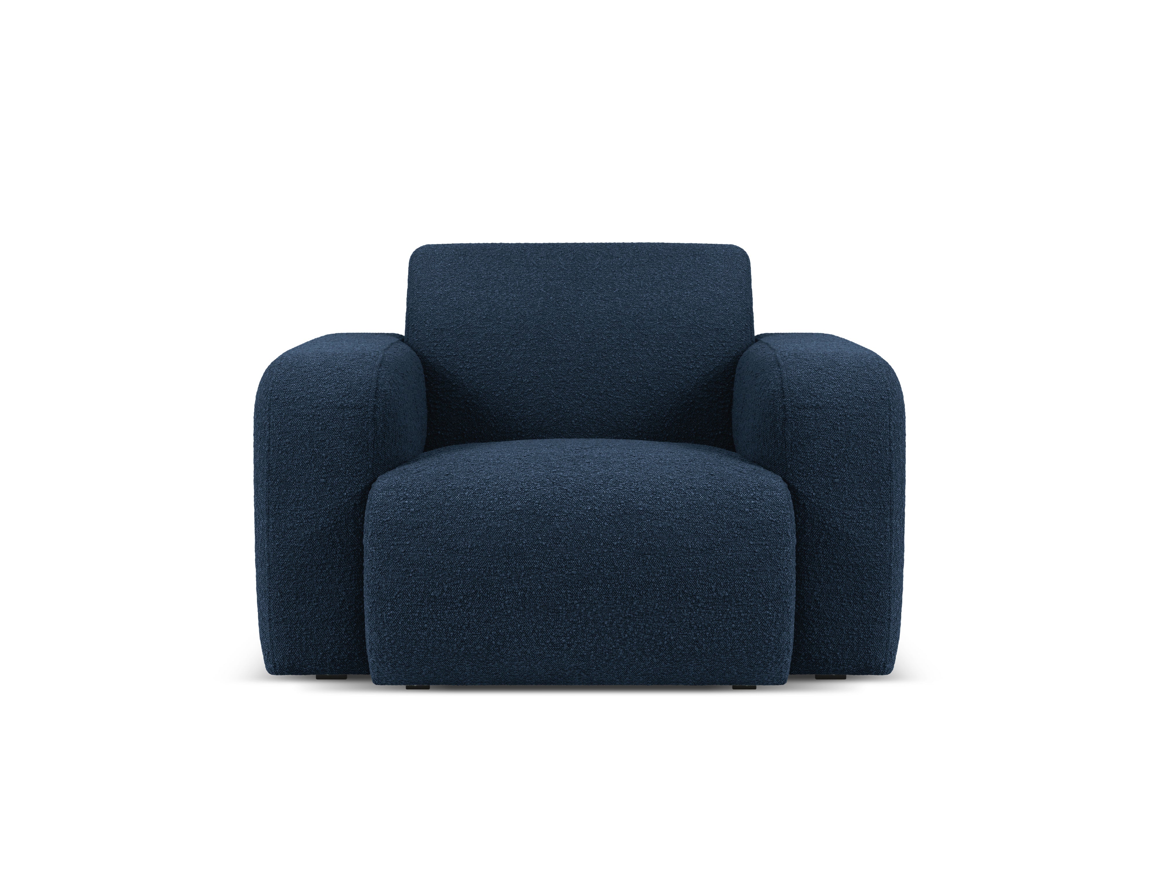 Armchair in boucle fabric MOLINO navy blue
