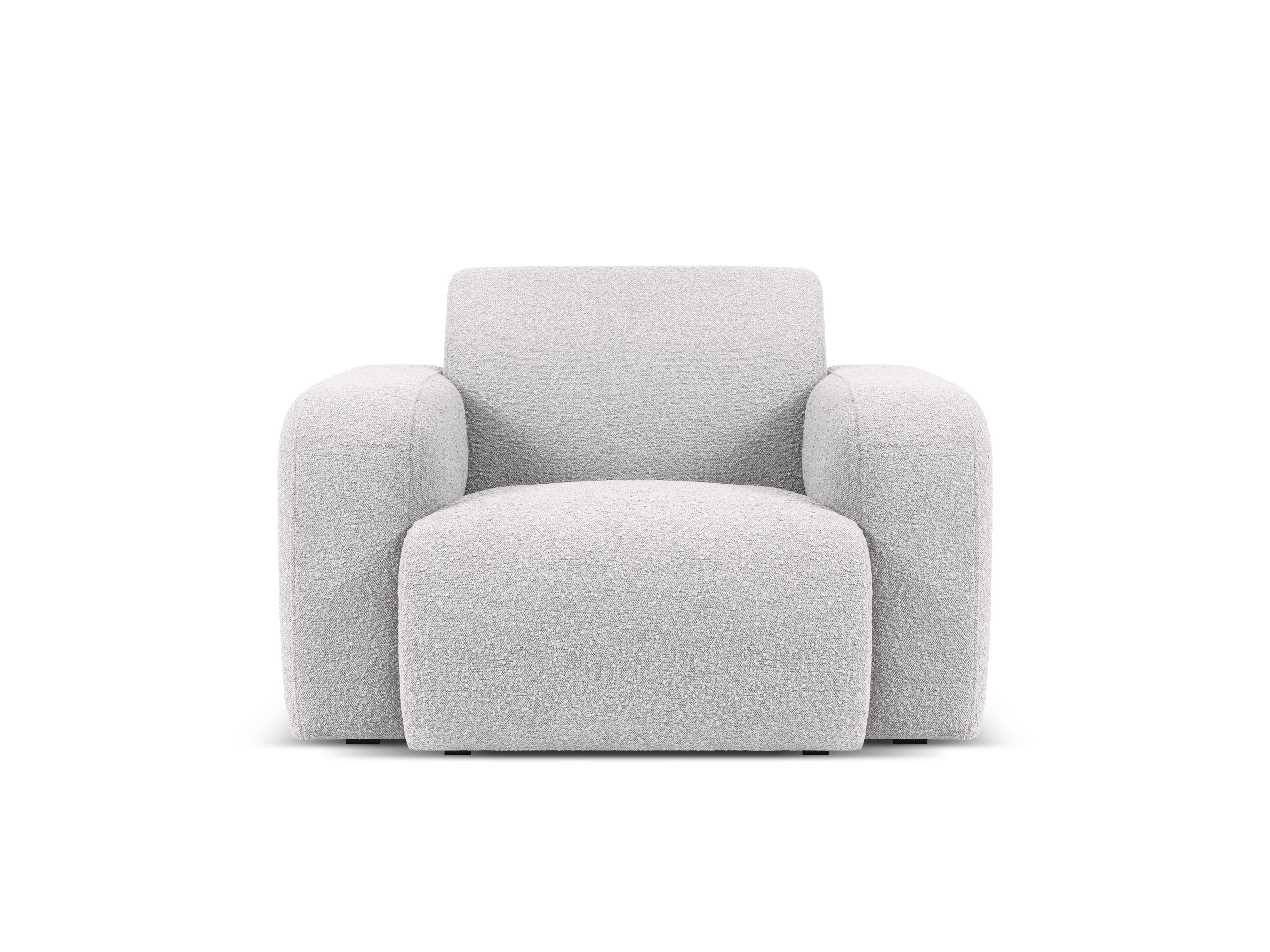 Armchair in boucle fabric MOLINO light grey